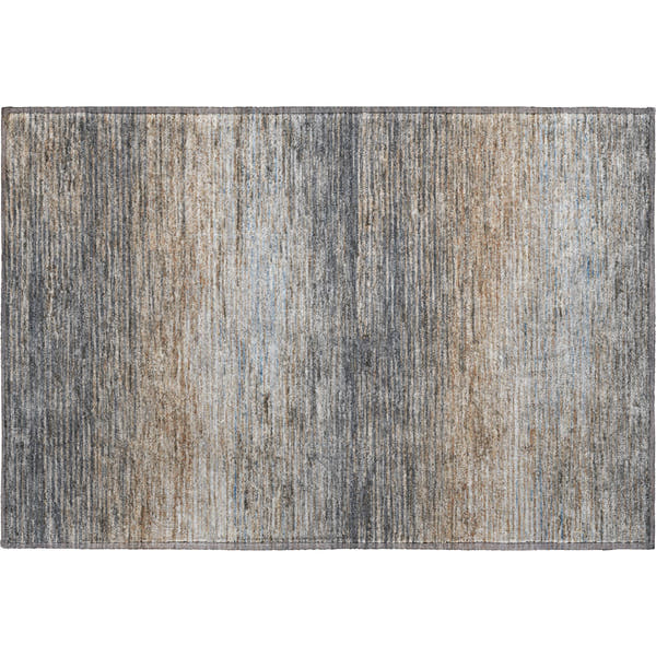 Dublin Machine Washable Transitional Pewter Gray Rug 1'8" x 2'6"