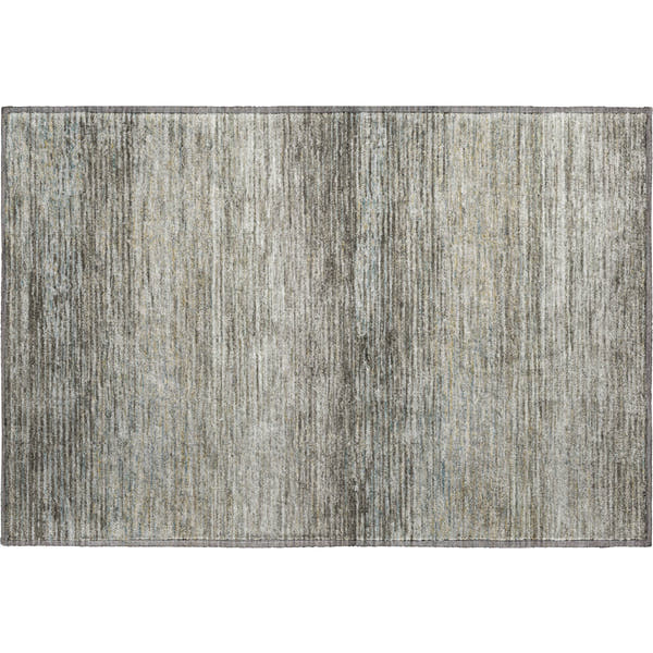 Dublin Machine Washable Transitional Taupe Brown Rug 1'8" x 2'6"
