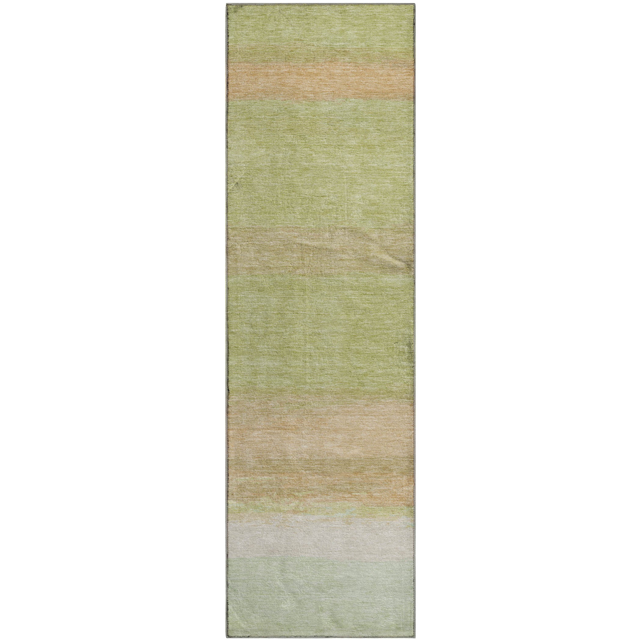 Seville Machine Washable Transitional Aloe Green Rug 2'3" x 7'6" #shape_Runner