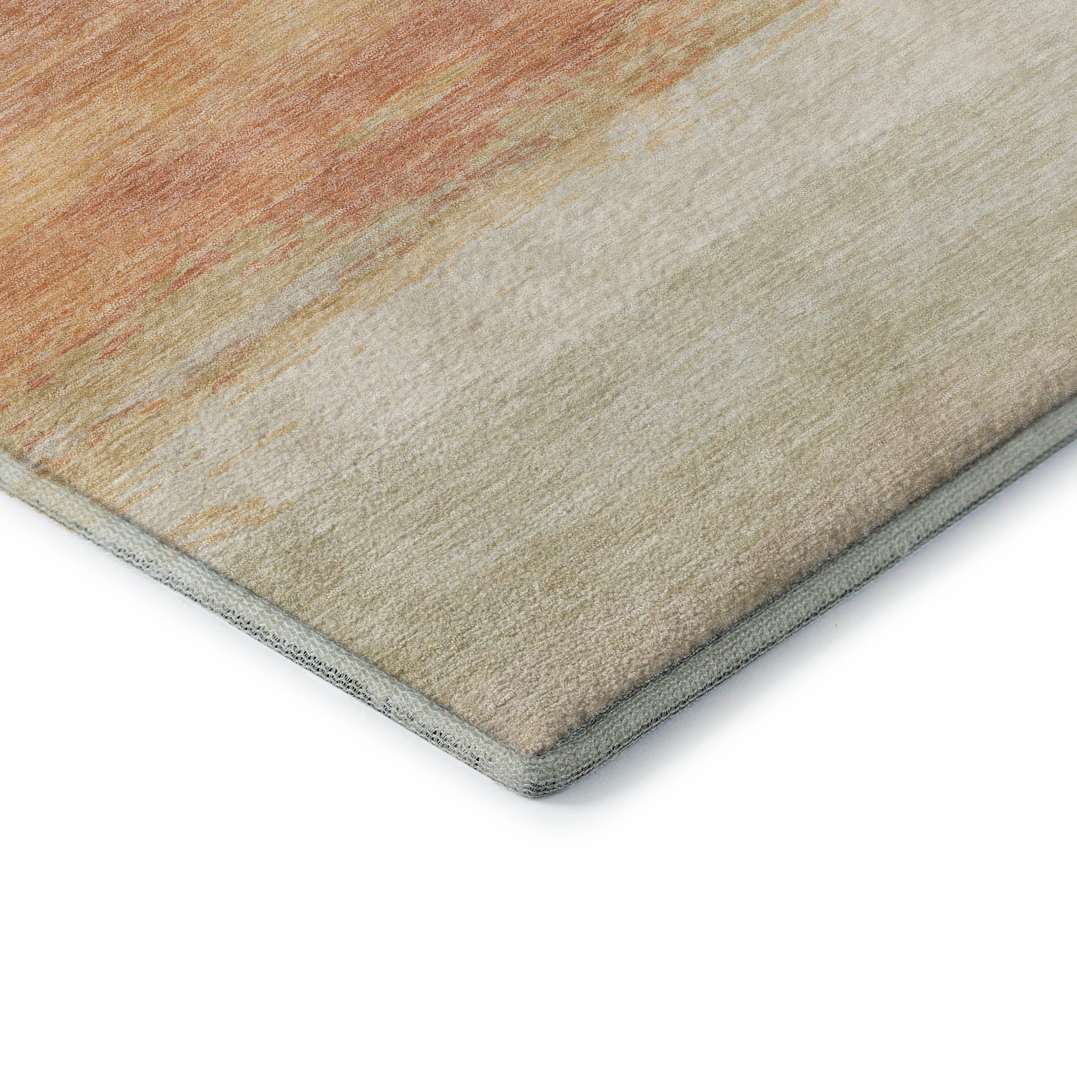 Seville Machine Washable Transitional Salmon Orange Rug 1'8" x 2'6" #shape_Rectangle