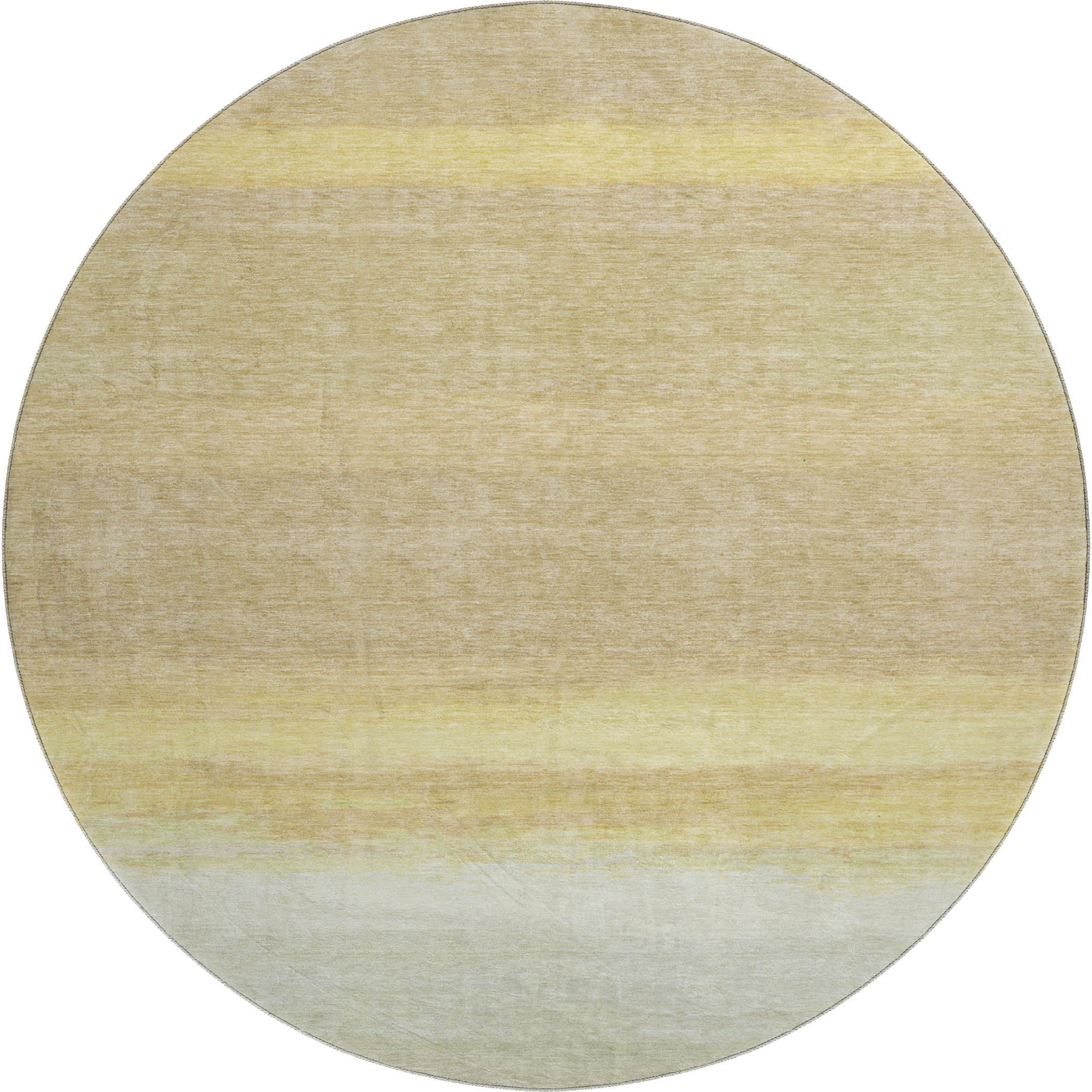 Seville Machine Washable Transitional Tan Brown Rug 8' x 8' #shape_Round