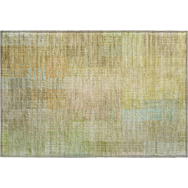Vienna Machine Washable Transitional Beige Brown Rug 1'8" x 2'6"