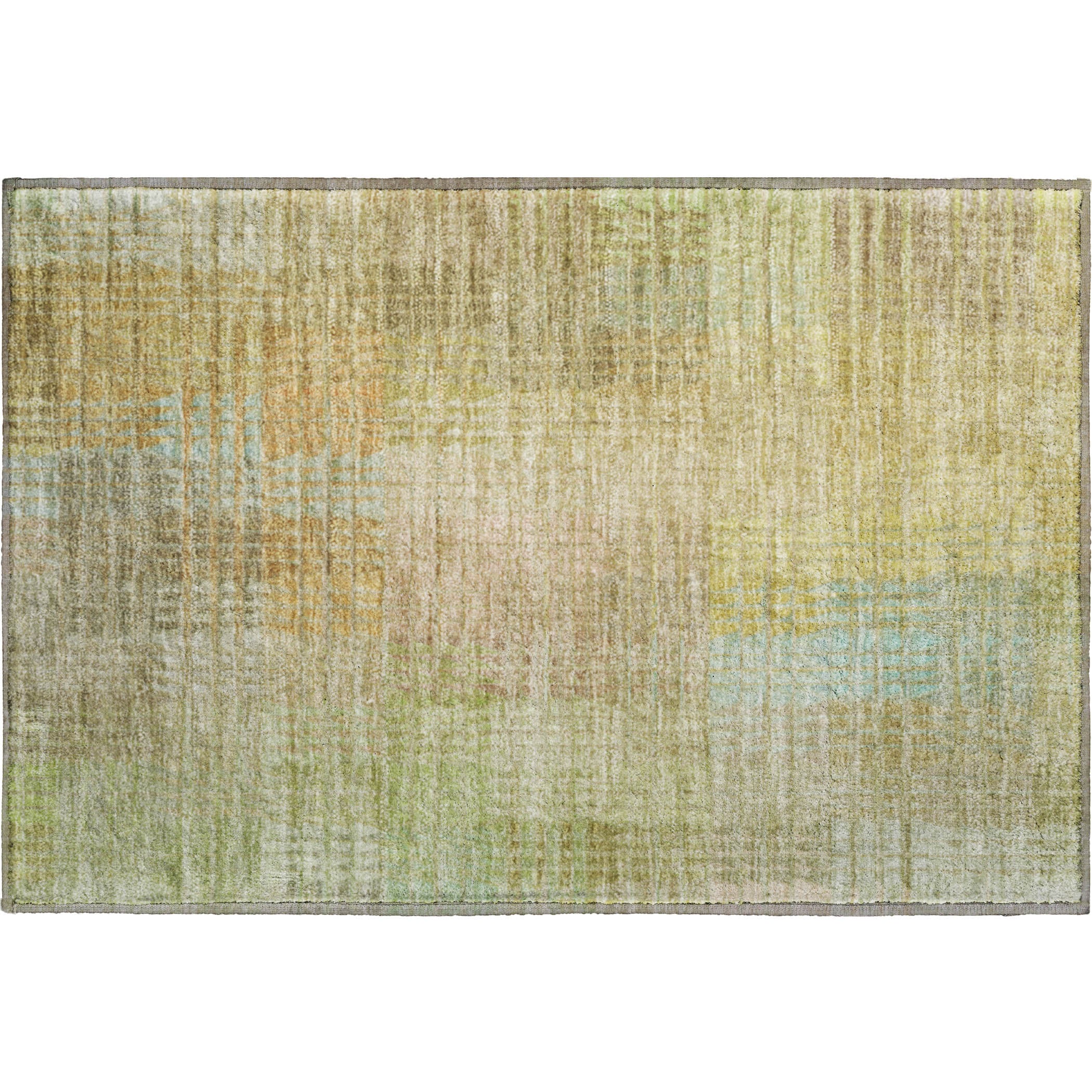 Vienna Machine Washable Transitional Beige Brown Rug 1'8" x 2'6" #shape_Rectangle