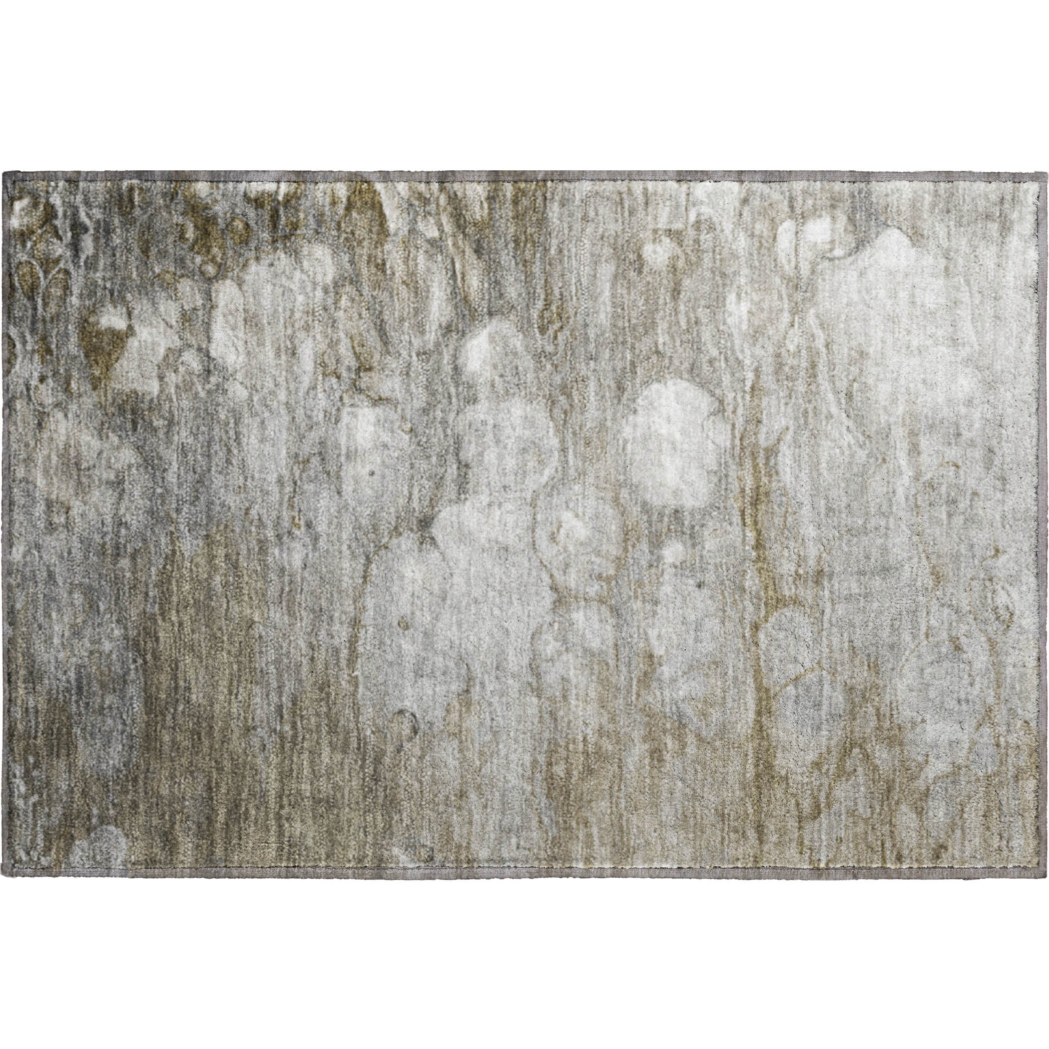 Dublin Machine Washable Transitional Taupe Brown Rug 1'8" x 2'6" #shape_Rectangle