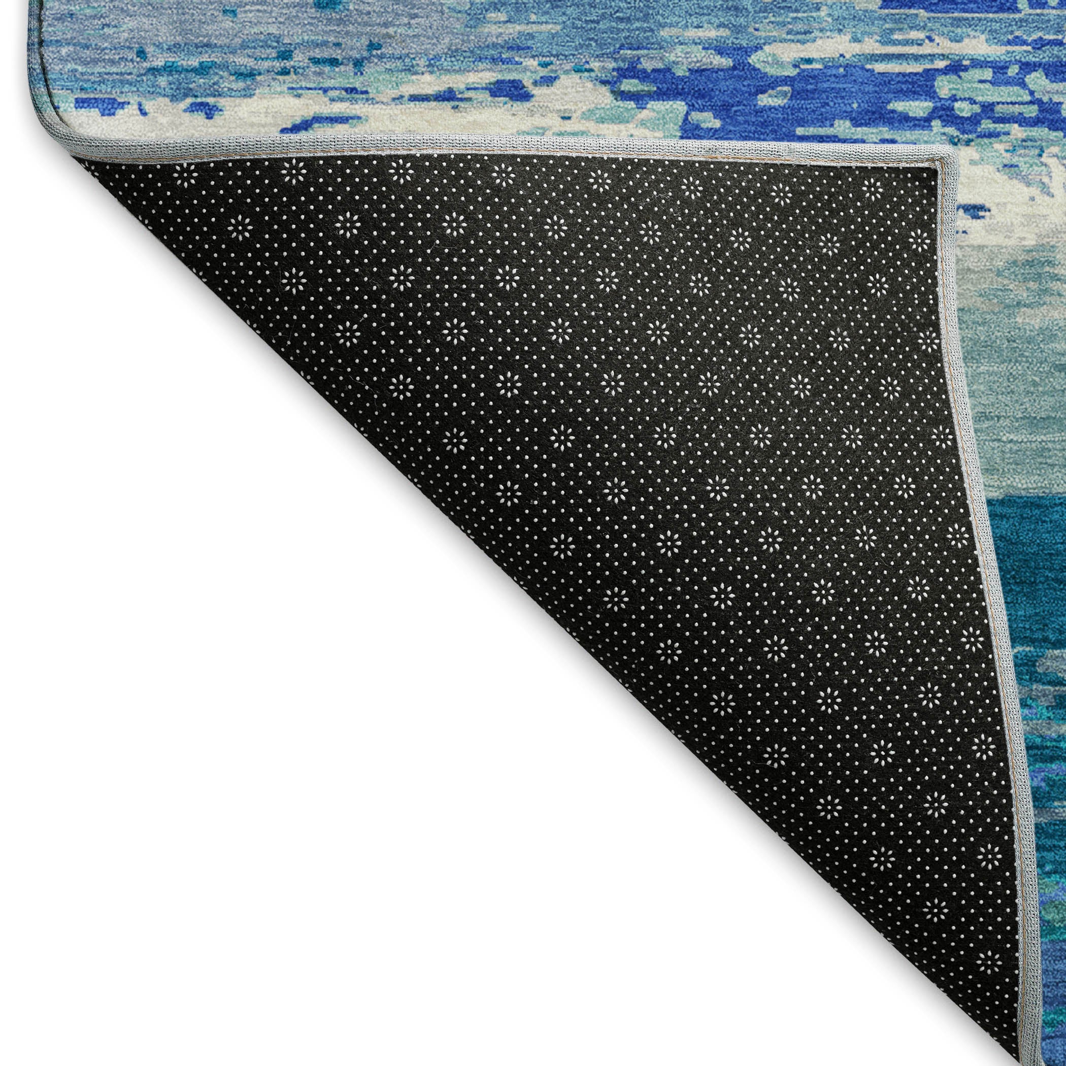 Montevideo Machine Washable Transitional Blue Rug 1'8" x 2'6" #shape_Rectangle