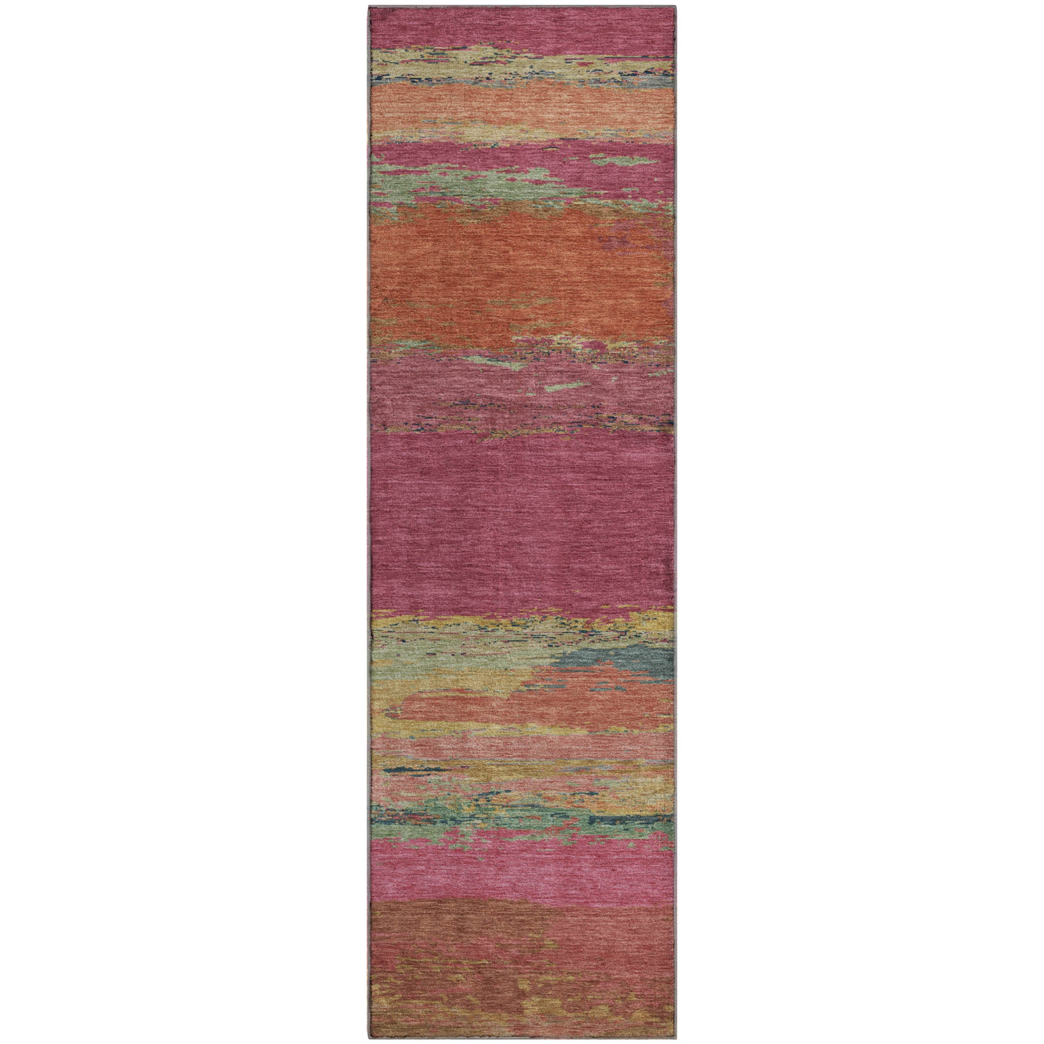 Montevideo Machine Washable Transitional Blush Pink Rug 2'3" x 7'6" #shape_Runner