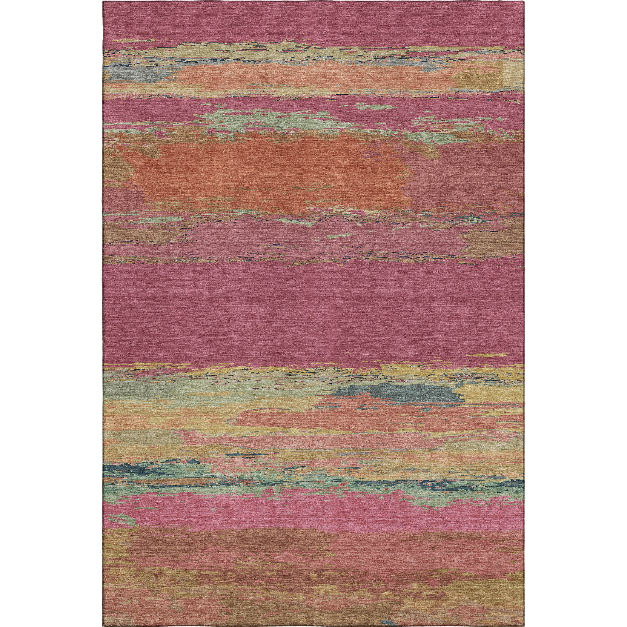 Montevideo Machine Washable Transitional Blush Pink Rug 2'6" x 3'10" #shape_Rectangle