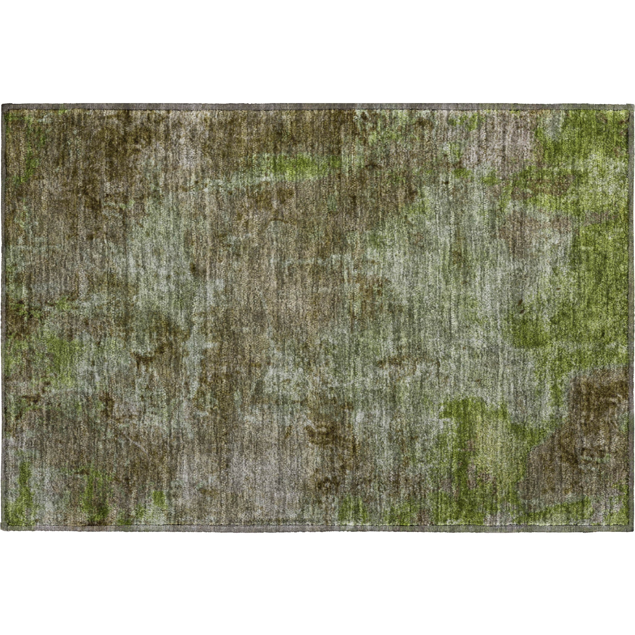 Queenstown Machine Washable Transitional Mocha Brown Rug 1'8" x 2'6" #shape_Rectangle