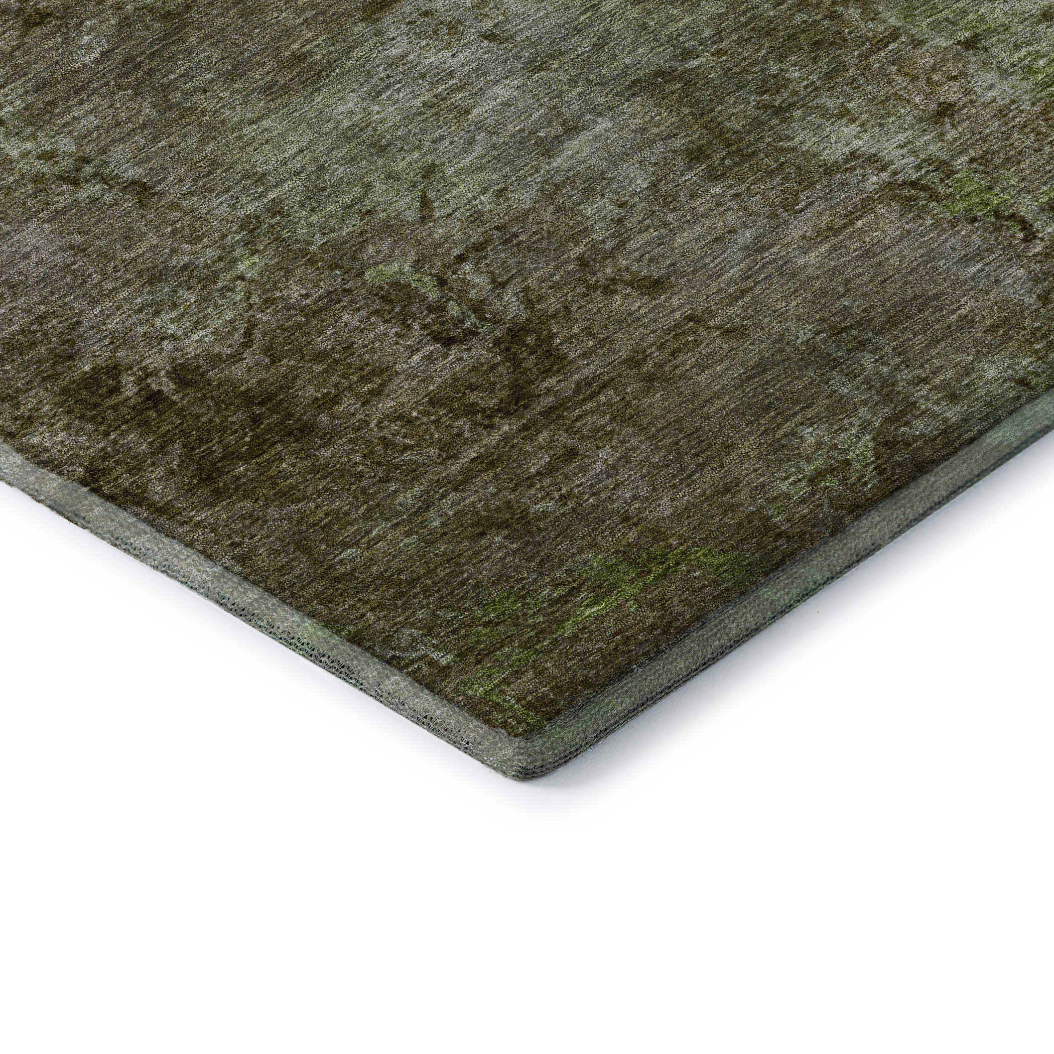 Queenstown Machine Washable Transitional Mocha Brown Rug 1'8" x 2'6" #shape_Rectangle