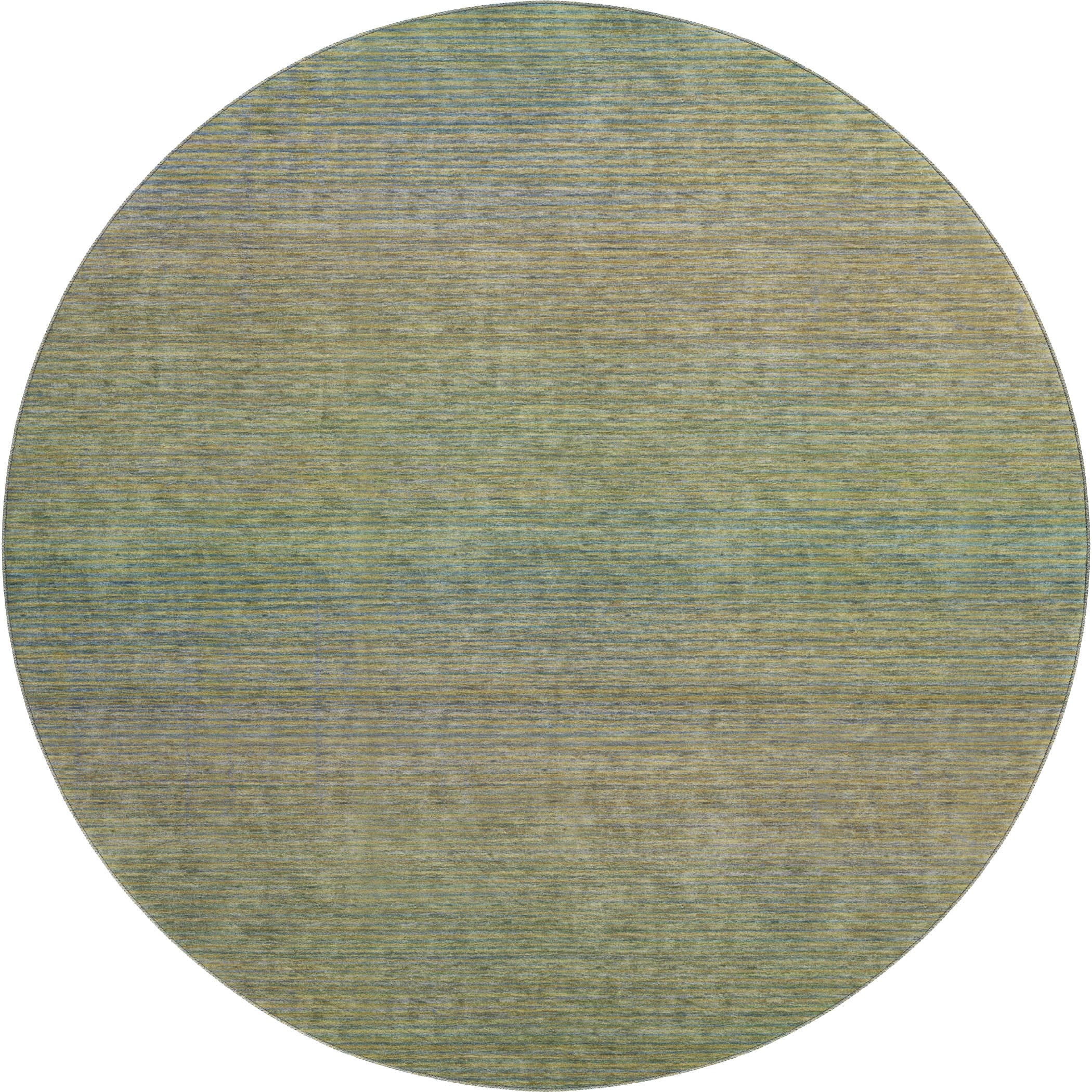 Montevideo Machine Washable Transitional Fern Green Rug 8' x 8' #shape_Round