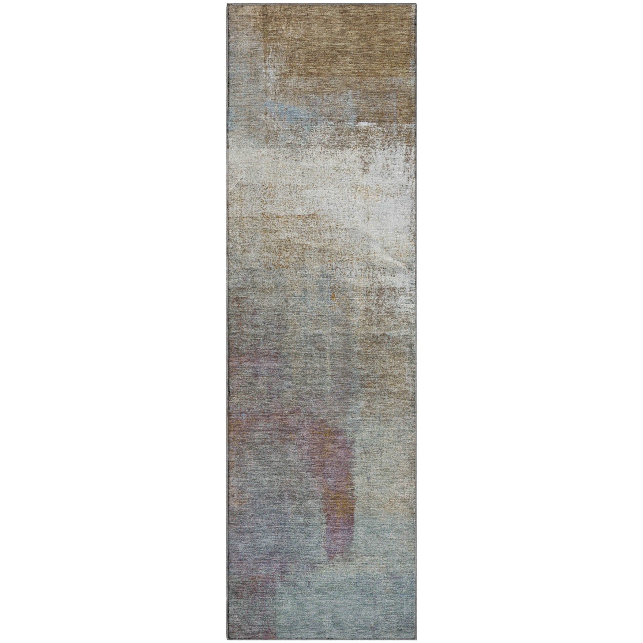 Mostar Machine Washable Transitional Mocha Brown Rug 2'3" x 7'6" #shape_Runner