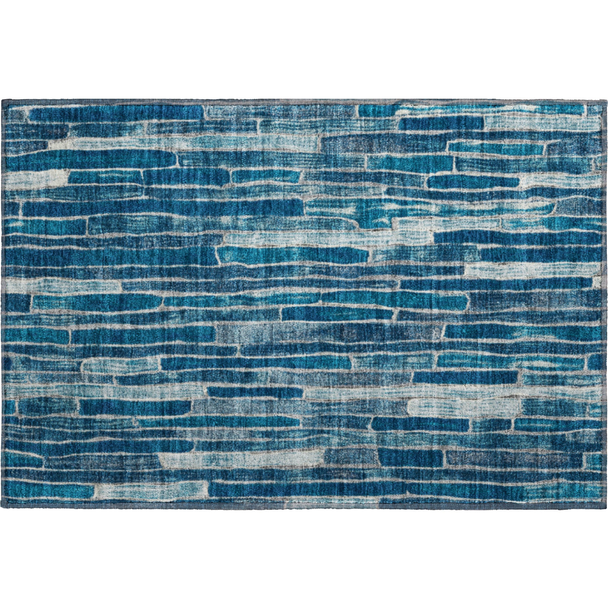 Cusco Machine Washable Transitional Blue Rug 1'8" x 2'6" #shape_Rectangle