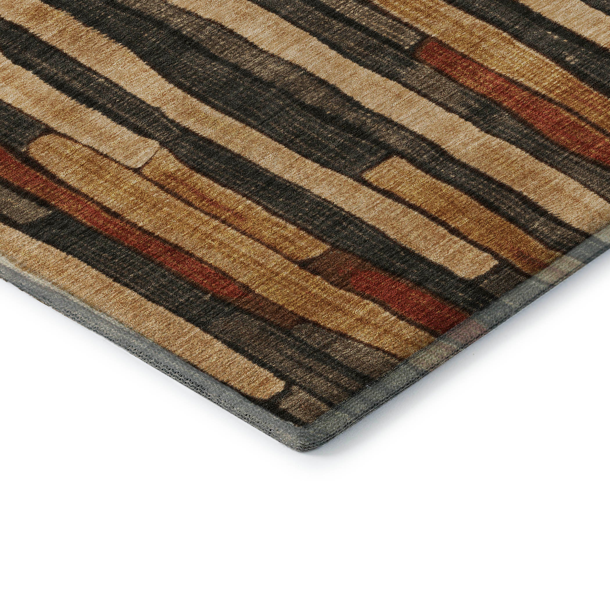 Cusco Machine Washable Transitional Coffee Brown Rug 1'8" x 2'6" #shape_Rectangle