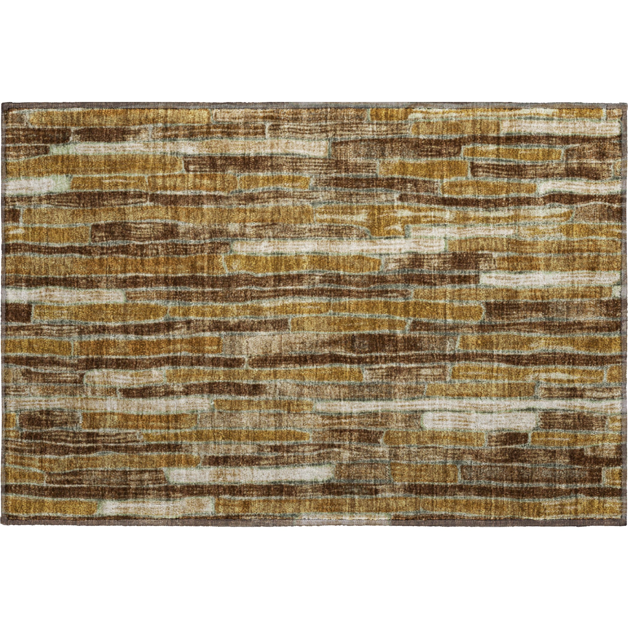 Cusco Machine Washable Transitional Mocha Brown Rug 1'8" x 2'6" #shape_Rectangle