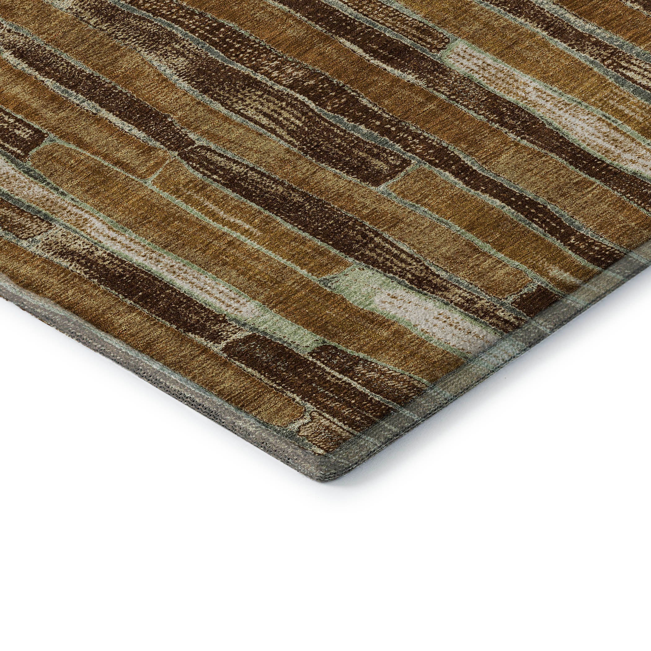 Cusco Machine Washable Transitional Mocha Brown Rug 1'8" x 2'6" #shape_Rectangle