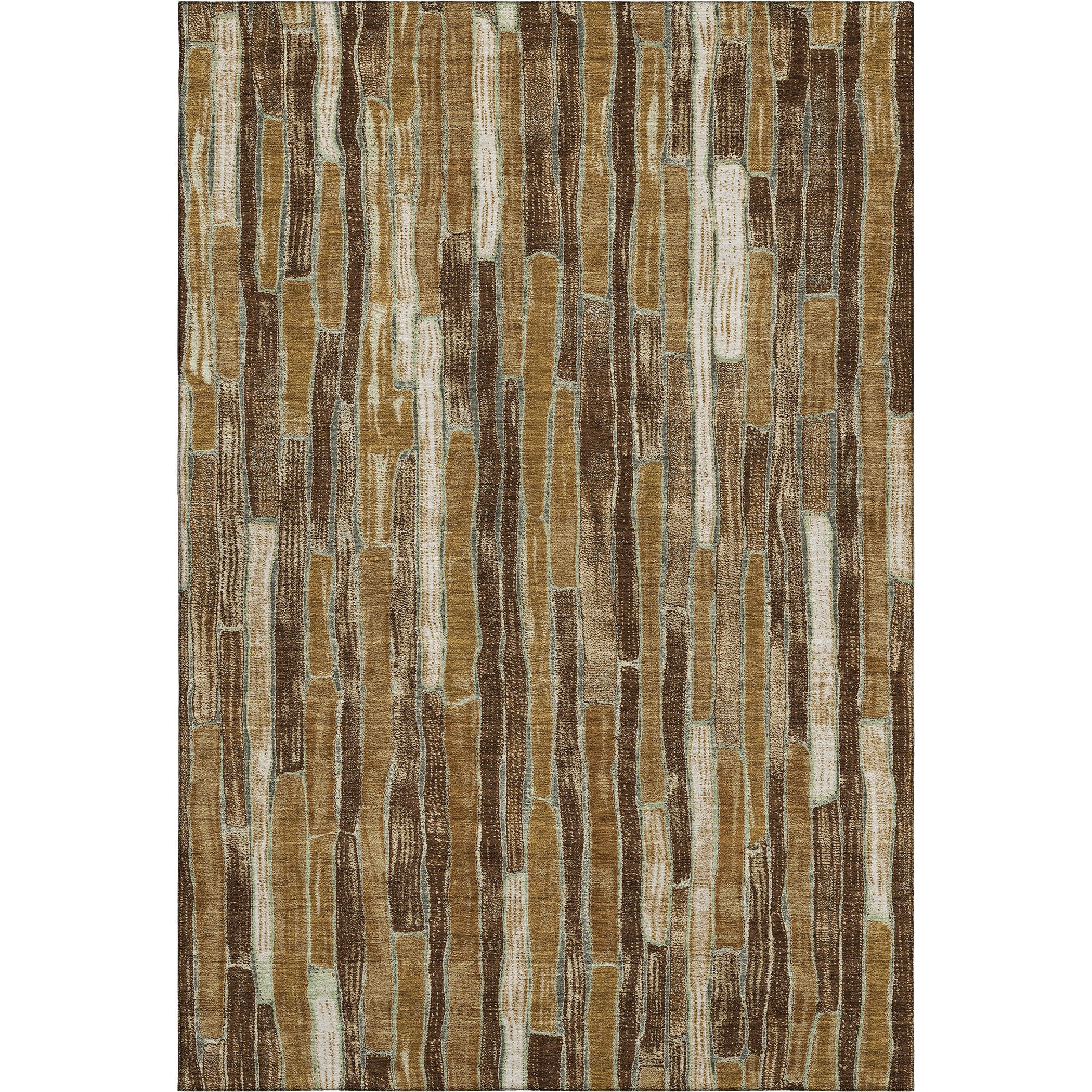 Cusco Machine Washable Transitional Mocha Brown Rug 2'6" x 3'10" #shape_Rectangle