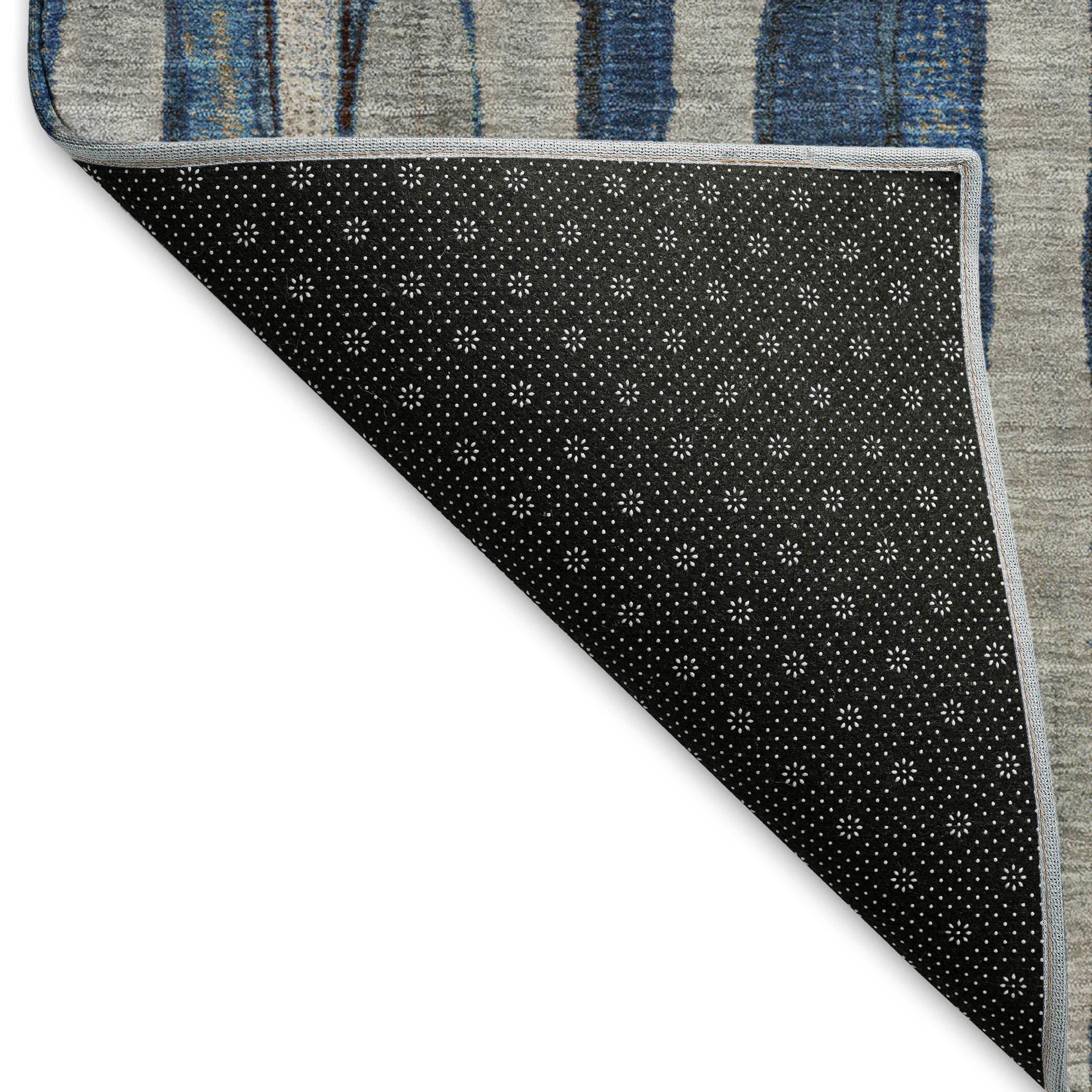 Cusco Machine Washable Transitional Navy Blue Rug 1'8" x 2'6" #shape_Rectangle