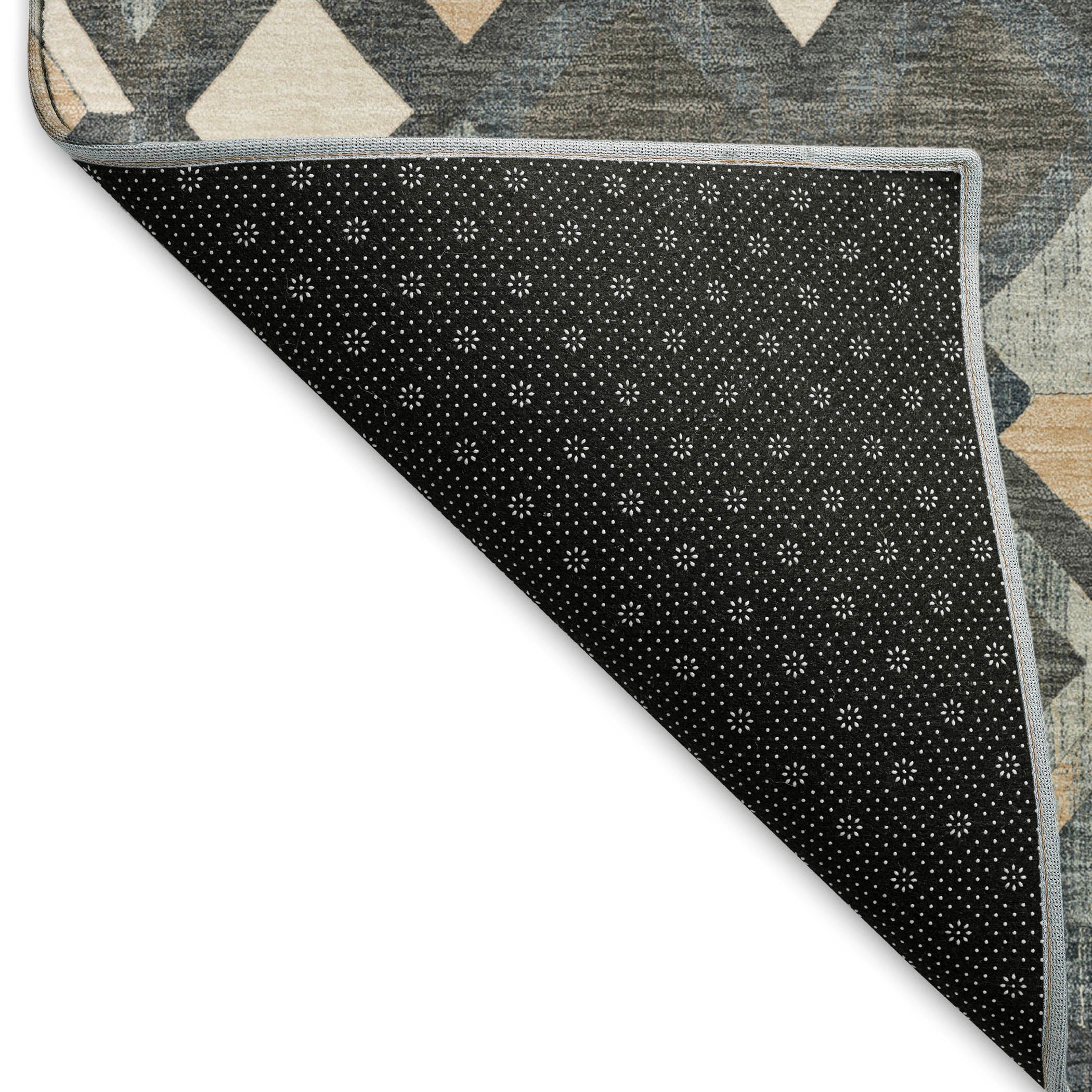 Nairobi Machine Washable Transitional Graphite Gray Rug 1'8" x 2'6" #shape_Rectangle