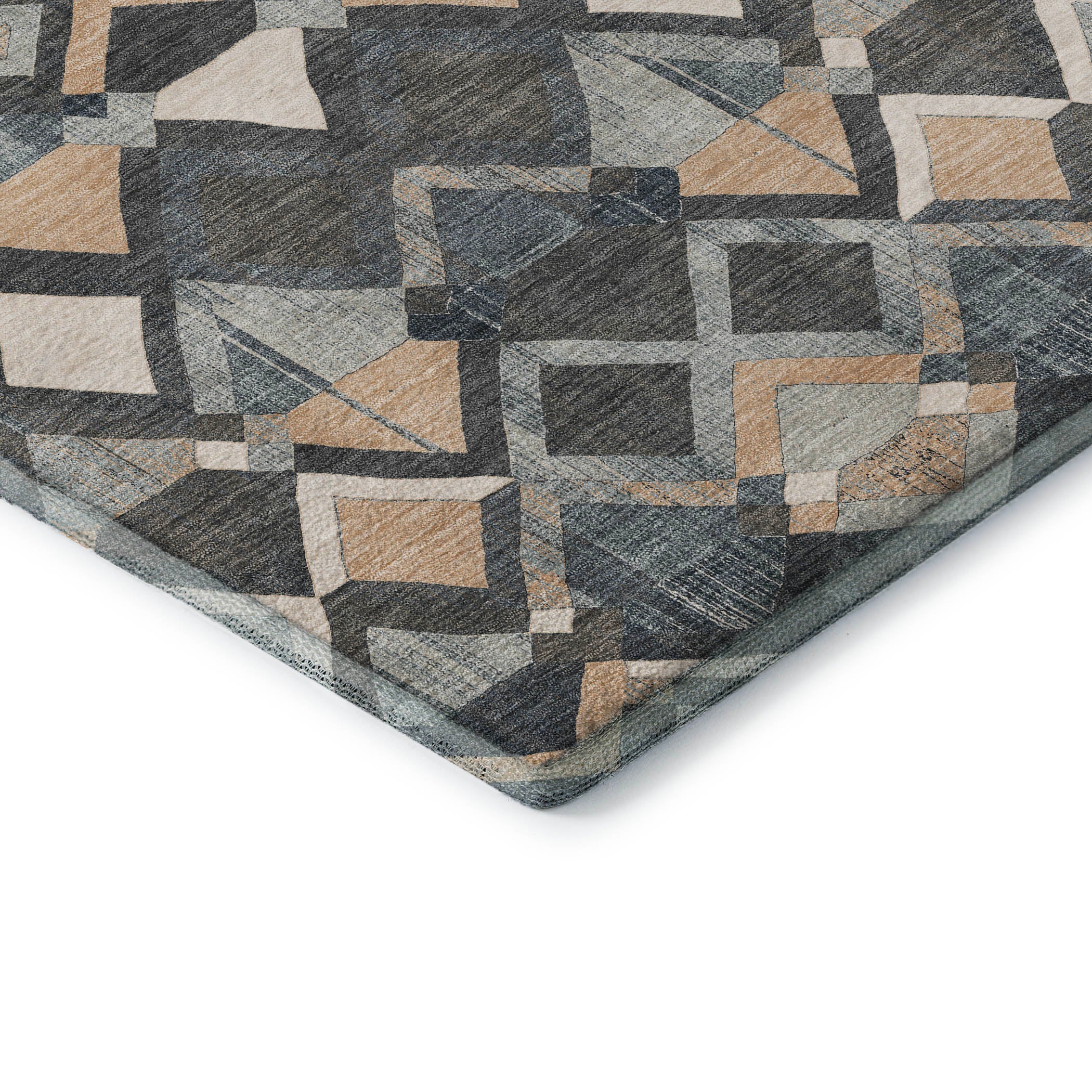Nairobi Machine Washable Transitional Graphite Gray Rug 1'8" x 2'6" #shape_Rectangle