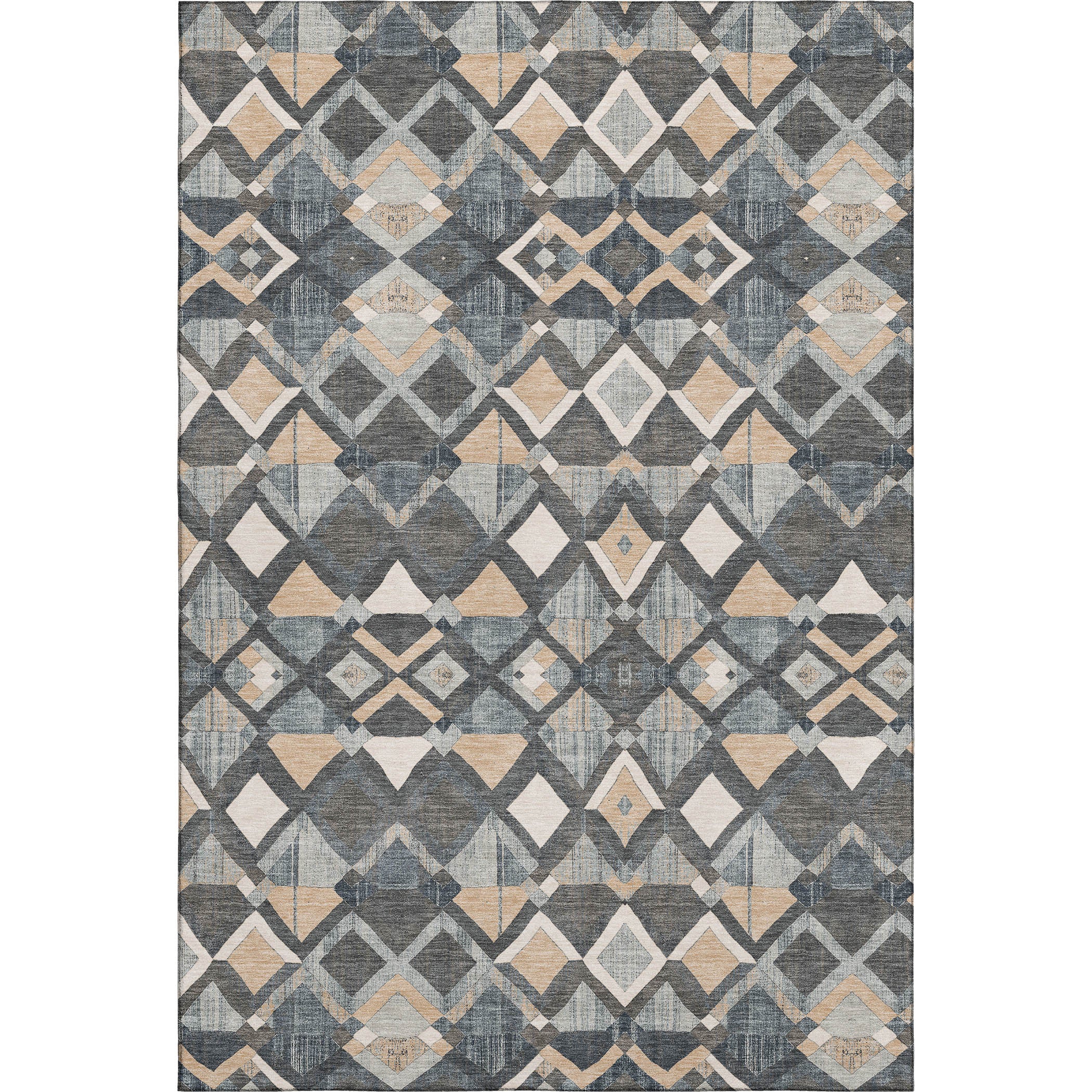 Nairobi Machine Washable Transitional Graphite Gray Rug 2'6" x 3'10" #shape_Rectangle