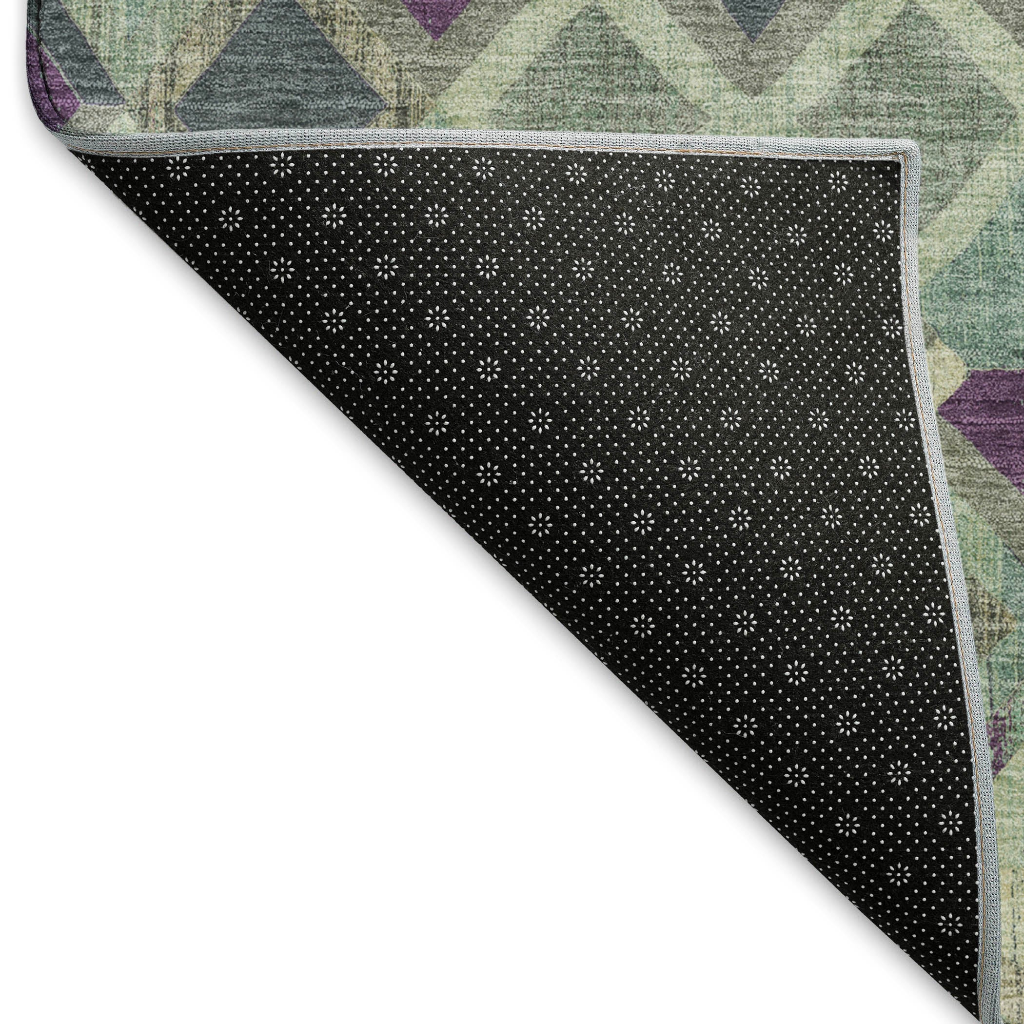 Nairobi Machine Washable Transitional Seafoam Blue Rug 1'8" x 2'6" #shape_Rectangle