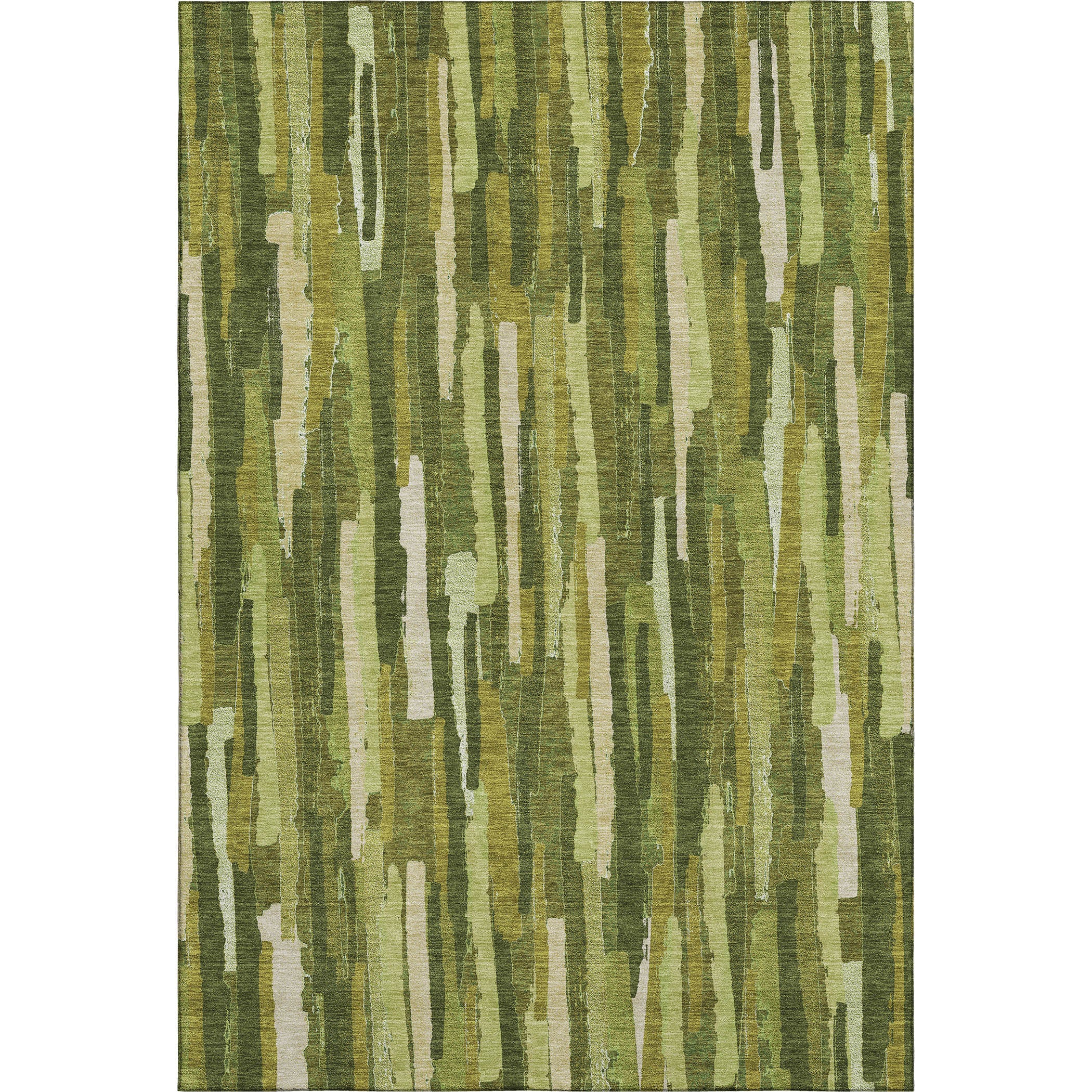 Lucerne Machine Washable Transitional Green Rug 2'6" x 3'10" #shape_Rectangle