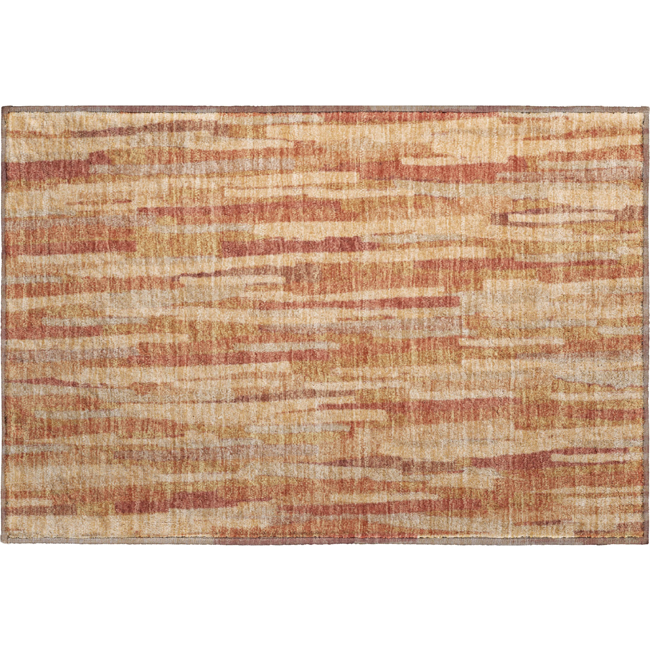 Lucerne Machine Washable Transitional Salmon Orange Rug 1'8" x 2'6" #shape_Rectangle