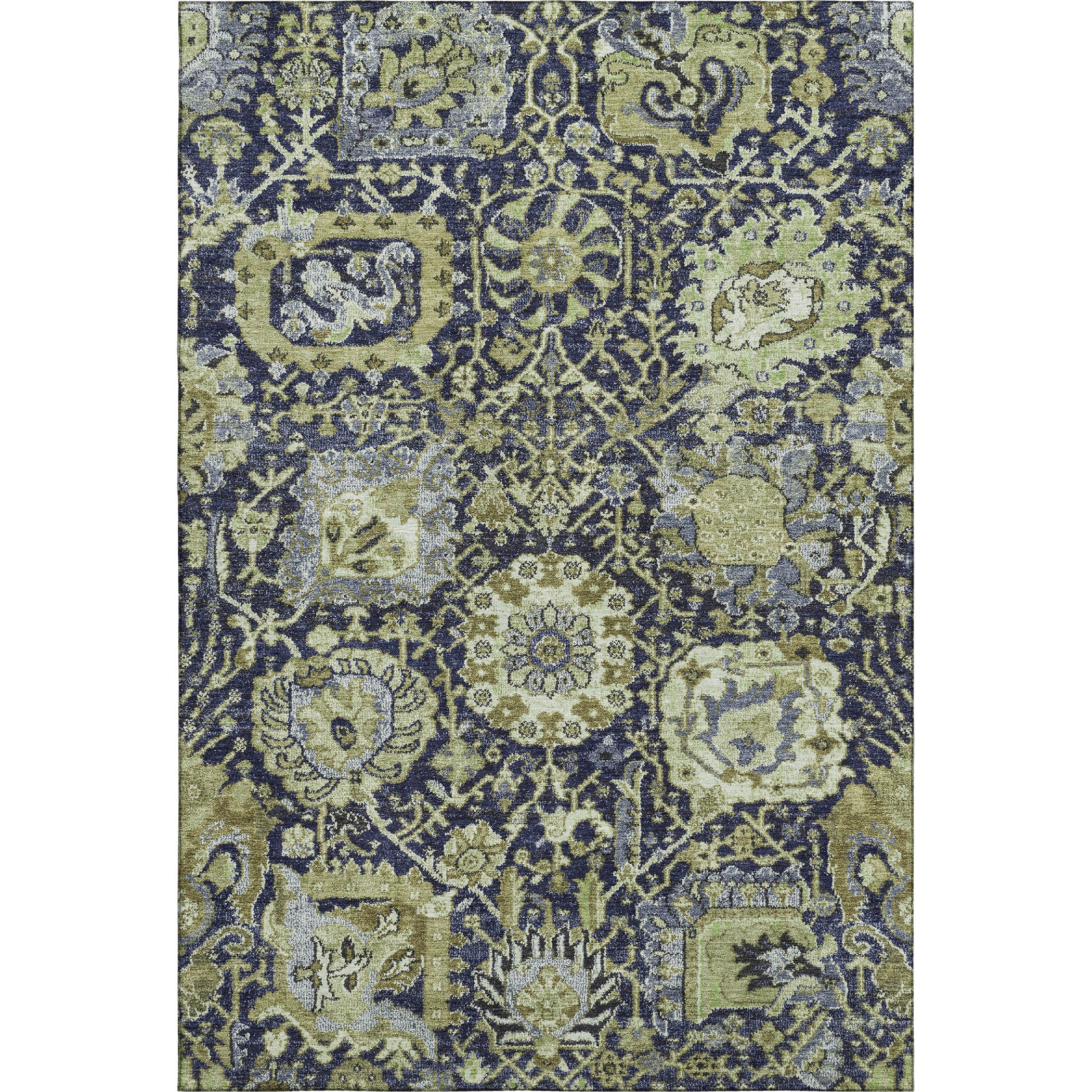 Reykjavik Machine Washable Transitional Fern Green Rug 2'6" x 3'10" #shape_Rectangle