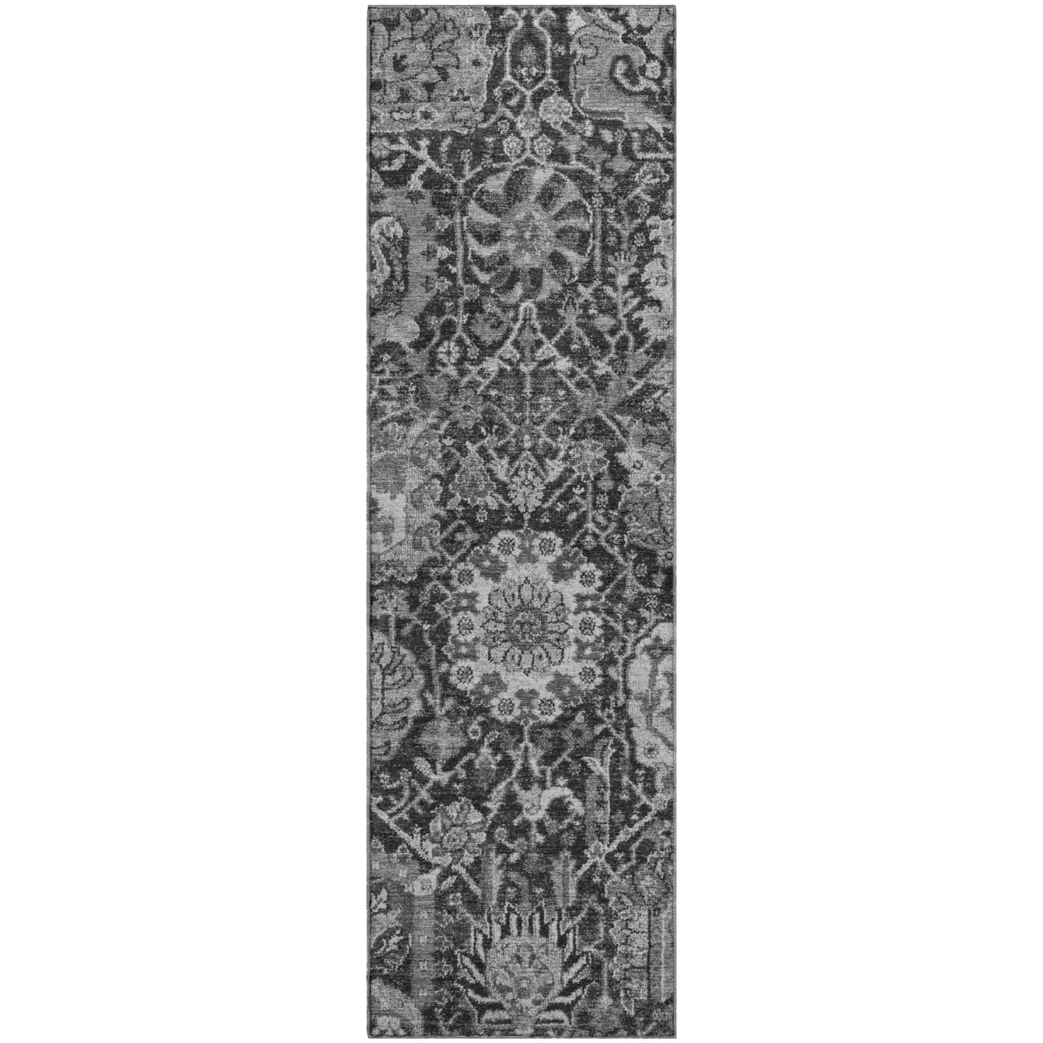 Reykjavik Machine Washable Transitional Gray Rug 2'3" x 7'6" #shape_Runner