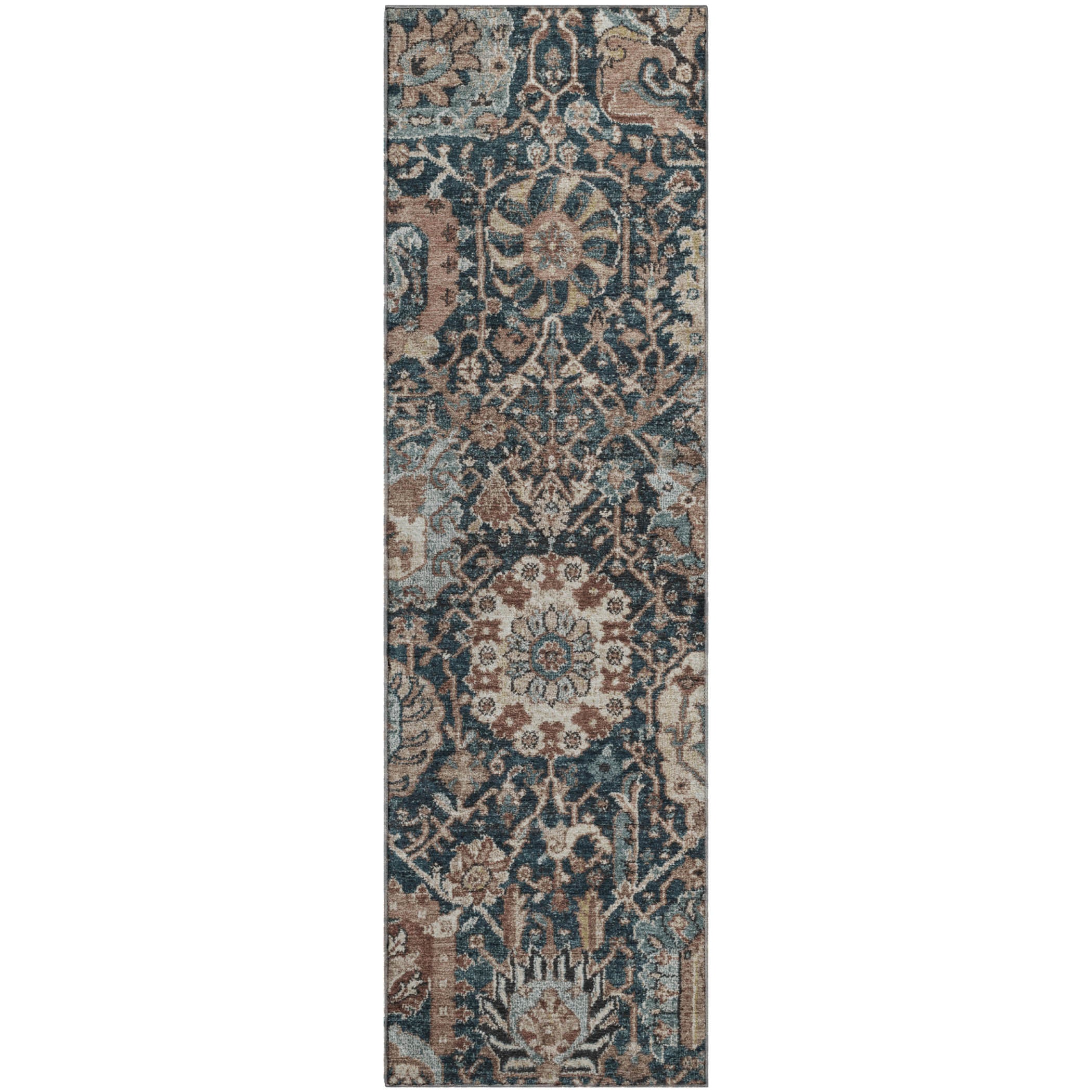 Reykjavik Machine Washable Transitional Taupe Brown Rug 2'3" x 7'6" #shape_Runner