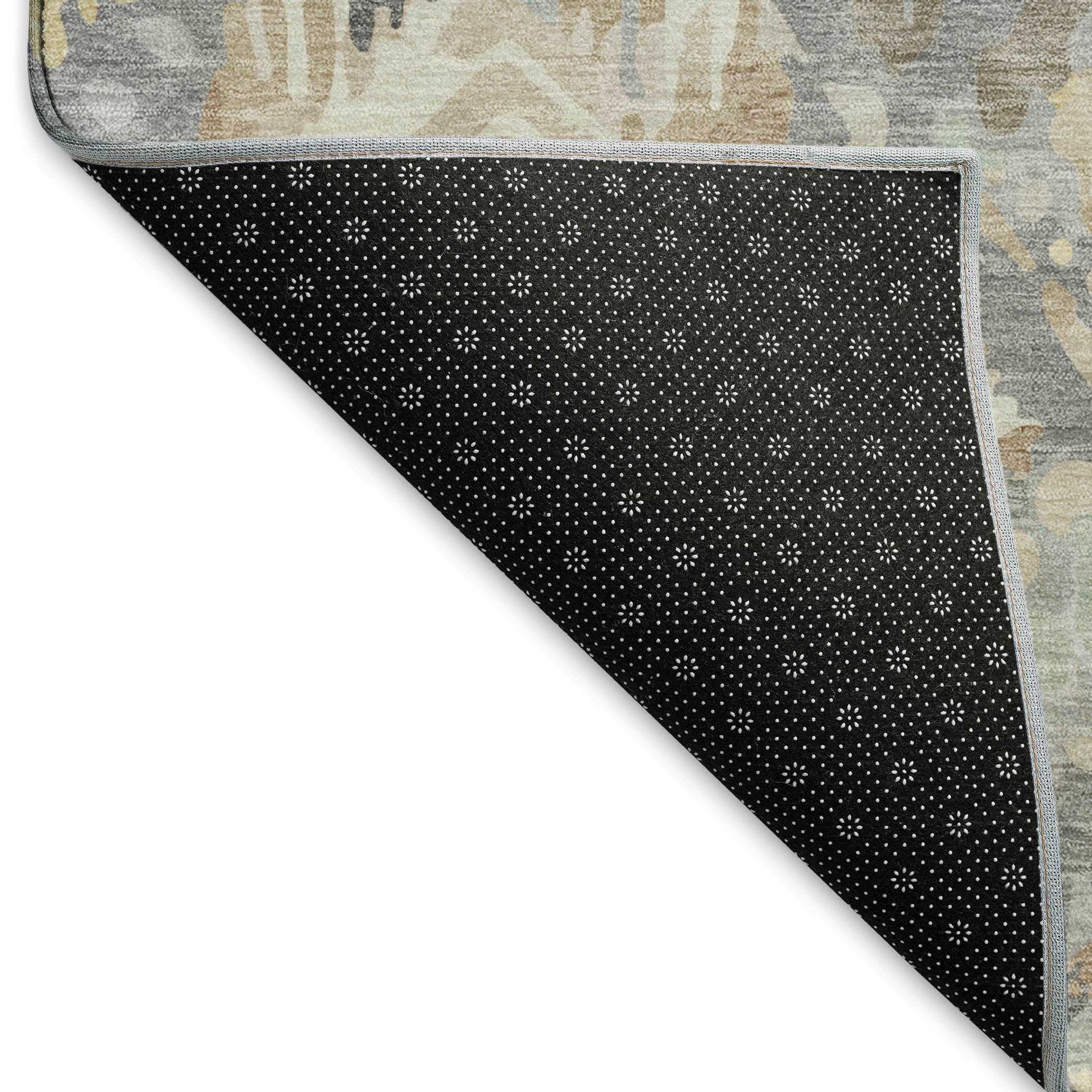 Florence Machine Washable Transitional Gray Rug 1'8" x 2'6" #shape_Rectangle