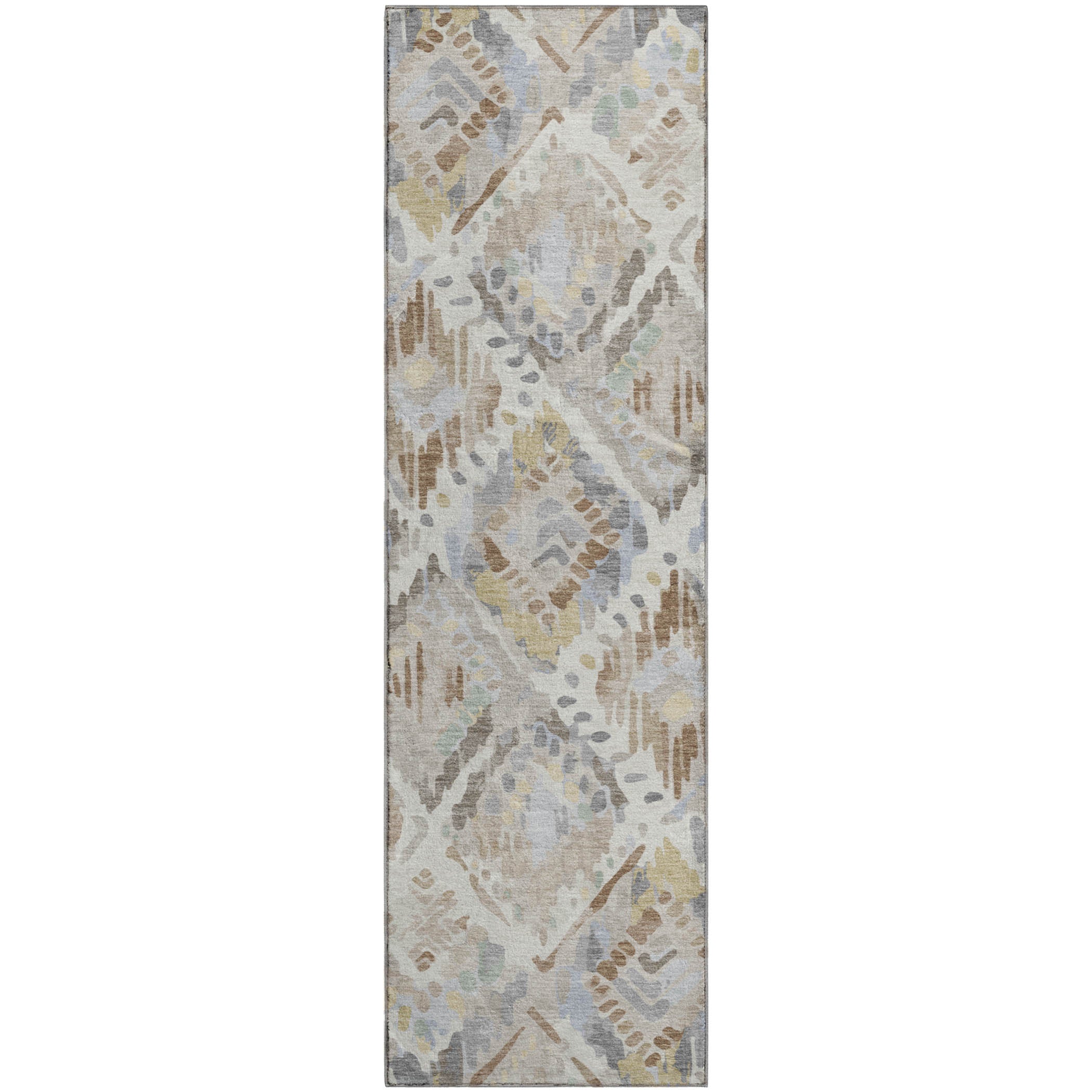 Florence Machine Washable Transitional Ivory Rug 2'3" x 7'6" #shape_Runner