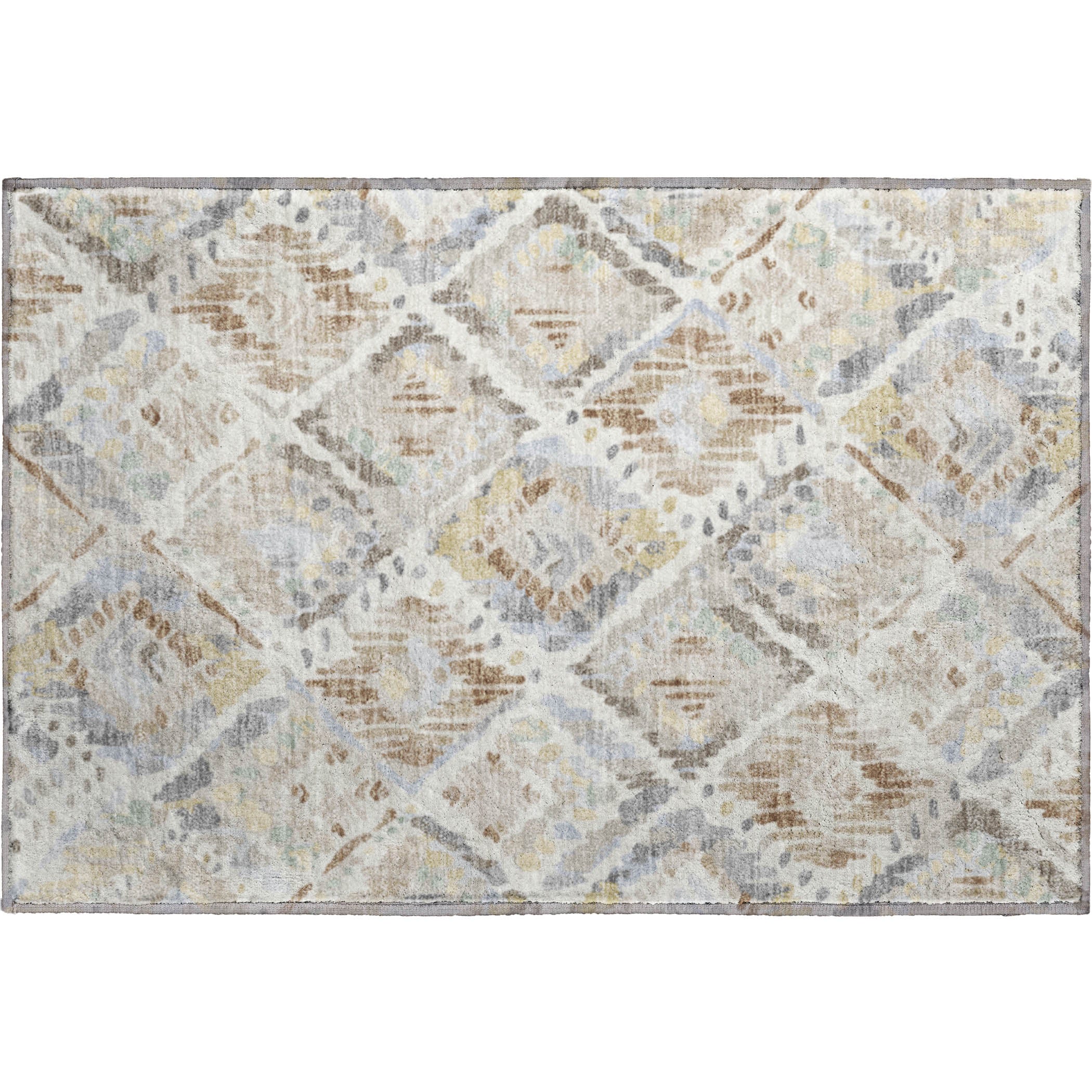 Florence Machine Washable Transitional Ivory Rug 1'8" x 2'6" #shape_Rectangle