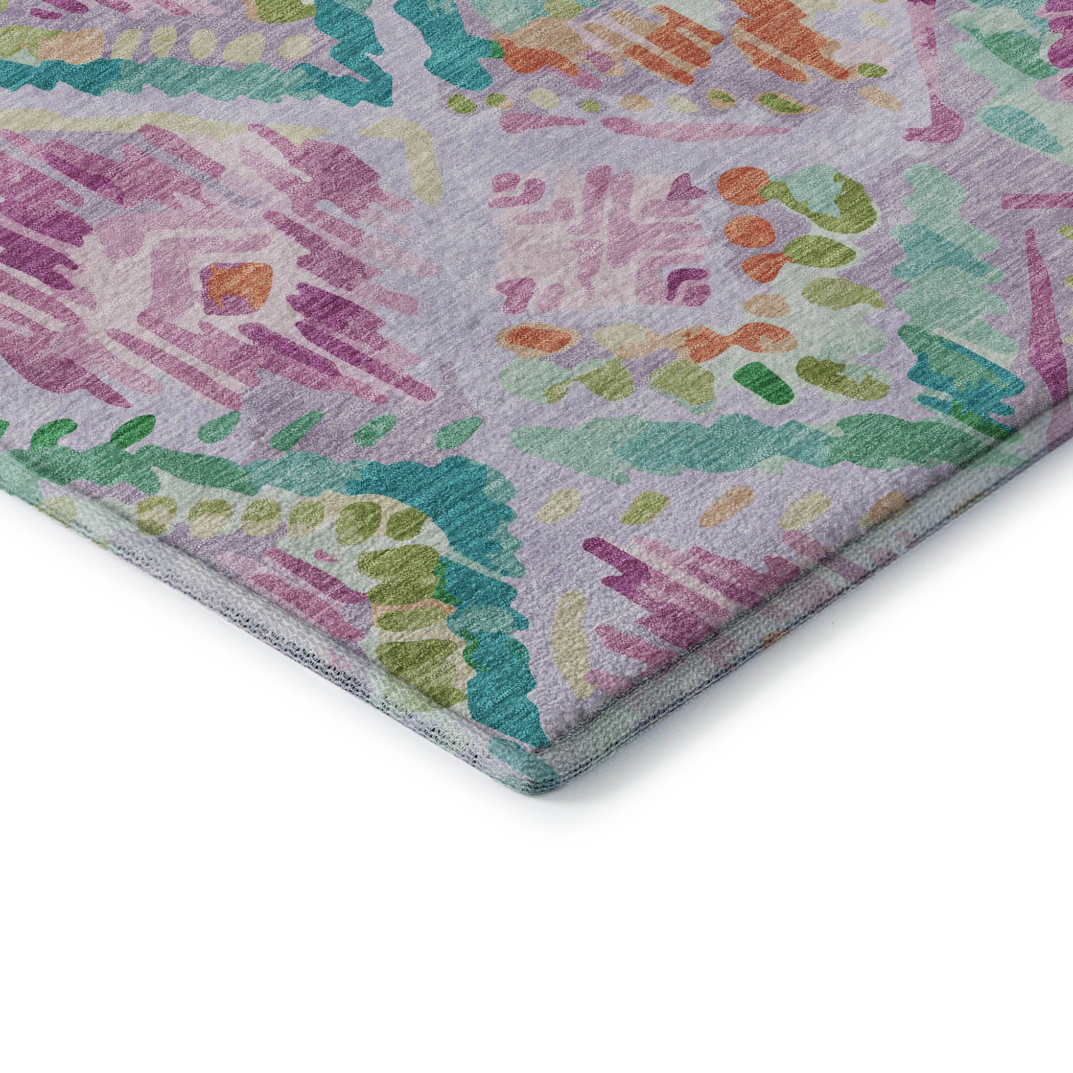 Florence Machine Washable Transitional Lavender Purple Rug 1'8" x 2'6" #shape_Rectangle