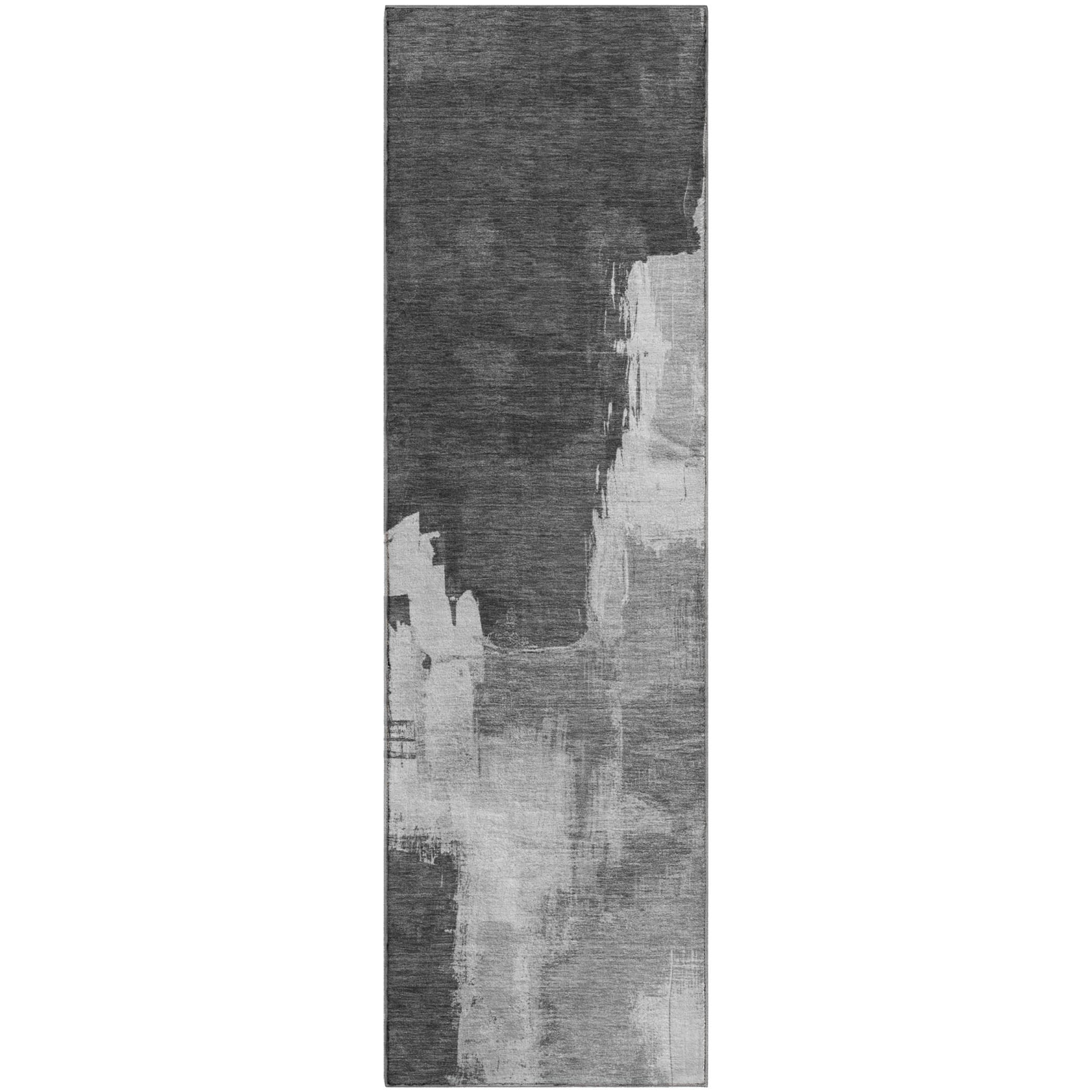 Lucerne Machine Washable Transitional Gray Rug 2'3" x 7'6" #shape_Runner