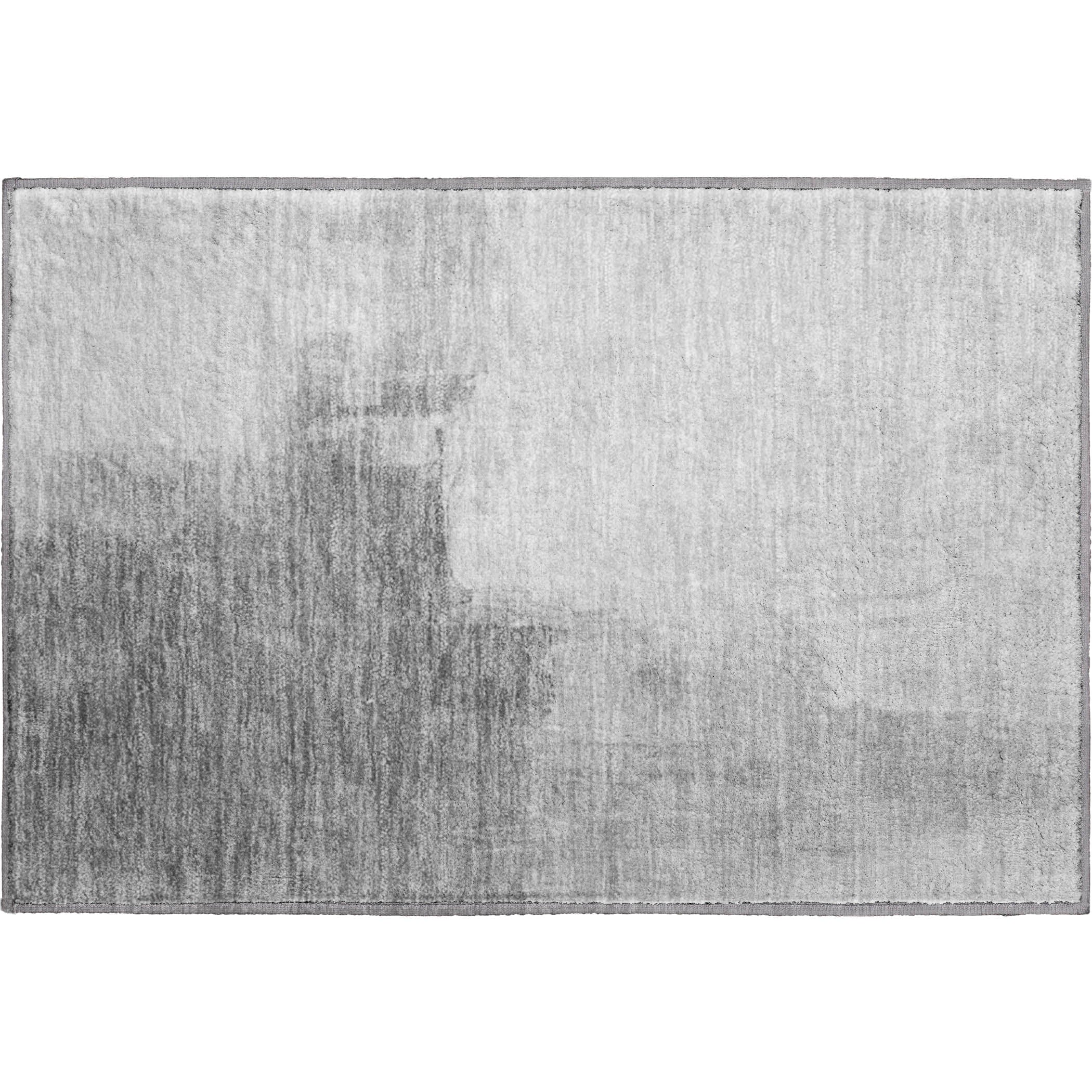 Lucerne Machine Washable Transitional Silver Gray Rug 1'8" x 2'6" #shape_Rectangle