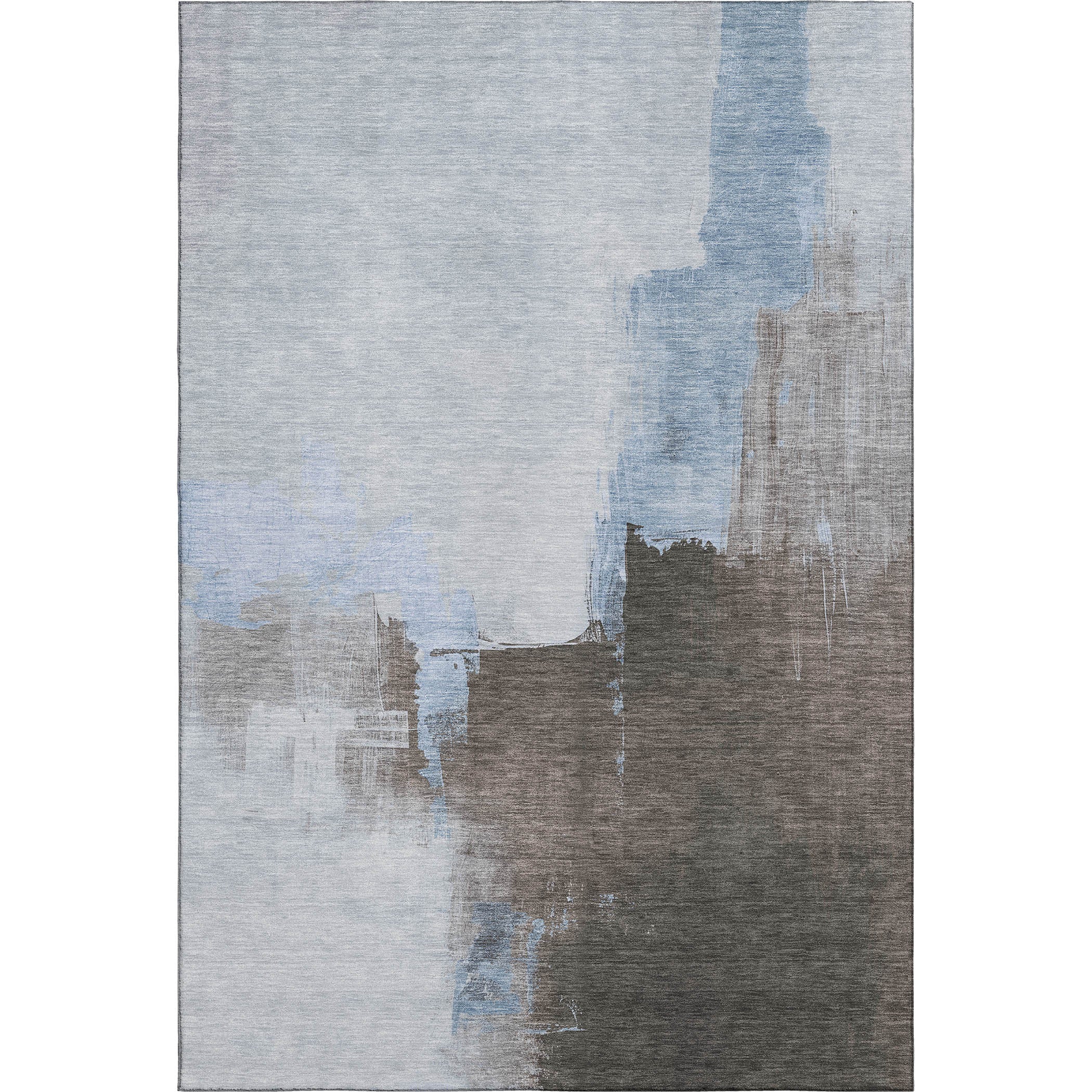 Lucerne Machine Washable Transitional Sky Blue Rug 2'6" x 3'10" #shape_Rectangle