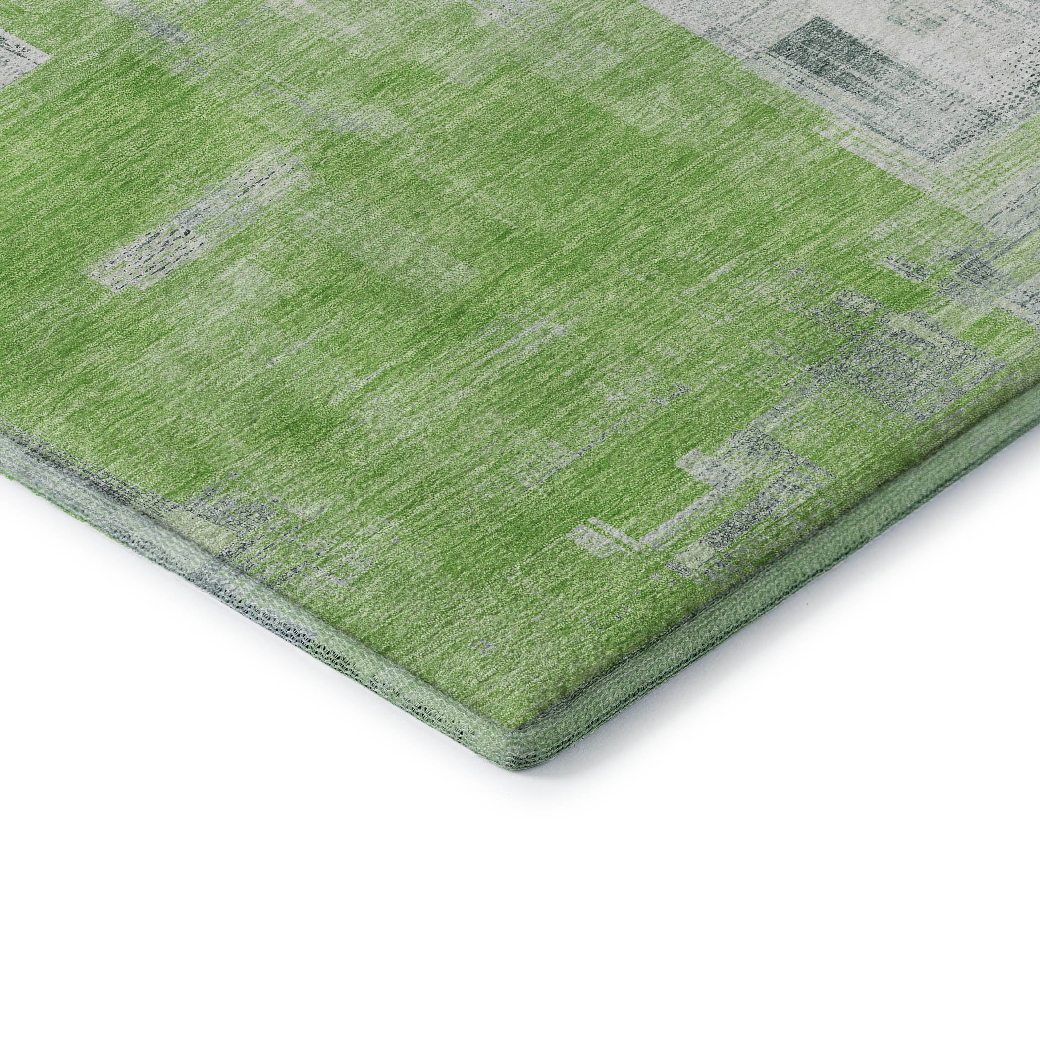 Vienna Machine Washable Transitional Aloe Green Rug 1'8" x 2'6" #shape_Rectangle