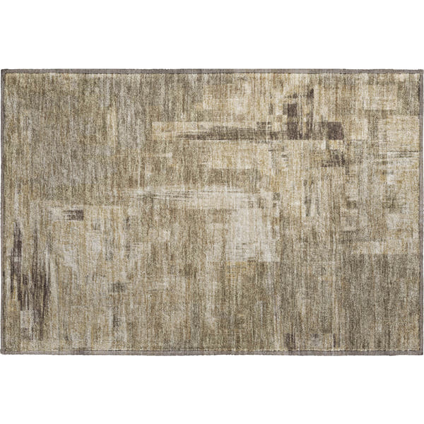Vienna Machine Washable Transitional Mocha Brown Rug 1'8" x 2'6"