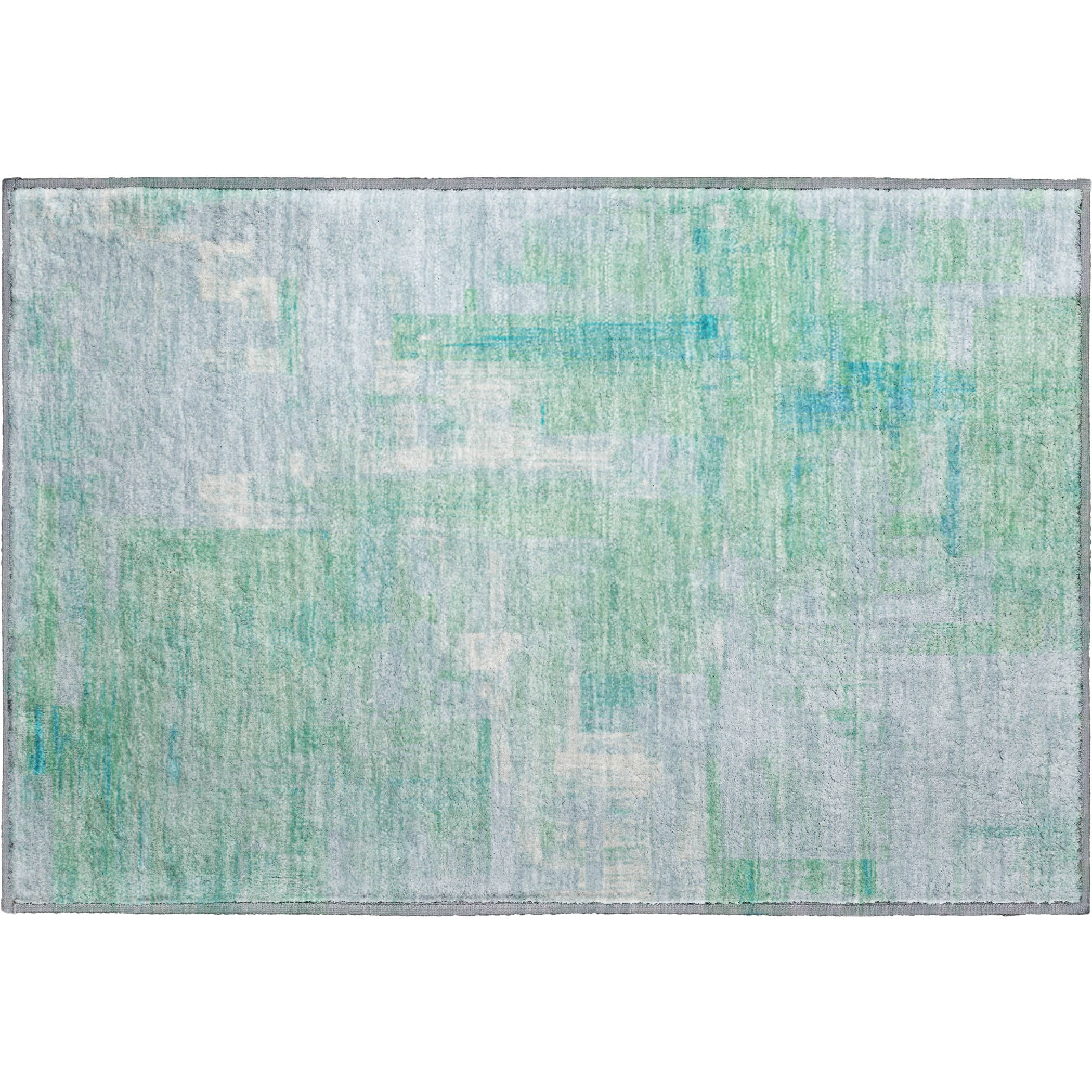 Vienna Machine Washable Transitional Sky Blue Rug 1'8" x 2'6" #shape_Rectangle
