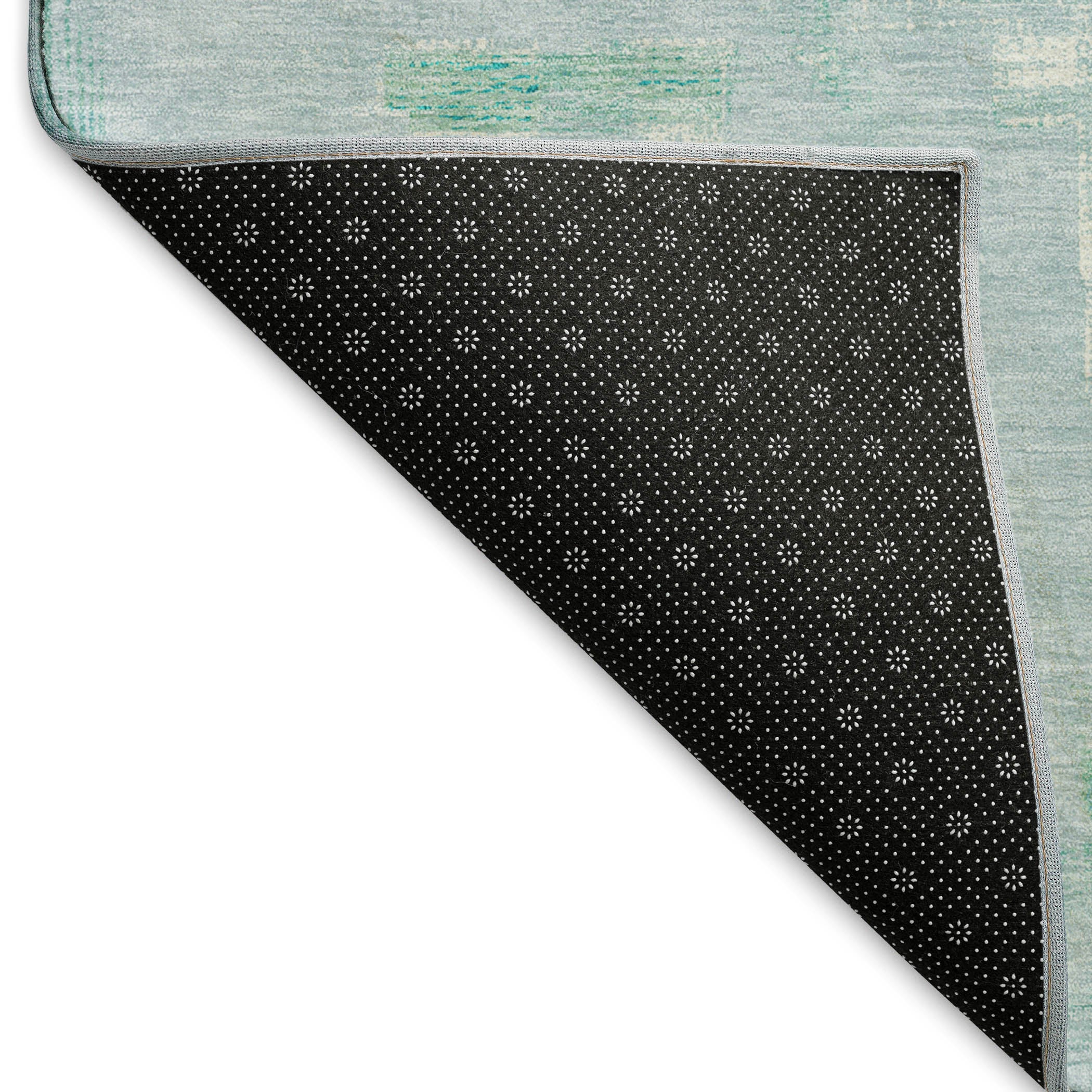 Vienna Machine Washable Transitional Sky Blue Rug 1'8" x 2'6" #shape_Rectangle