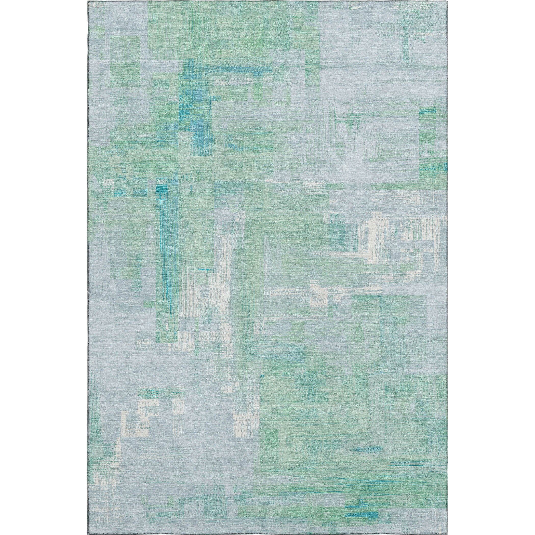 Vienna Machine Washable Transitional Sky Blue Rug 2'6" x 3'10" #shape_Rectangle