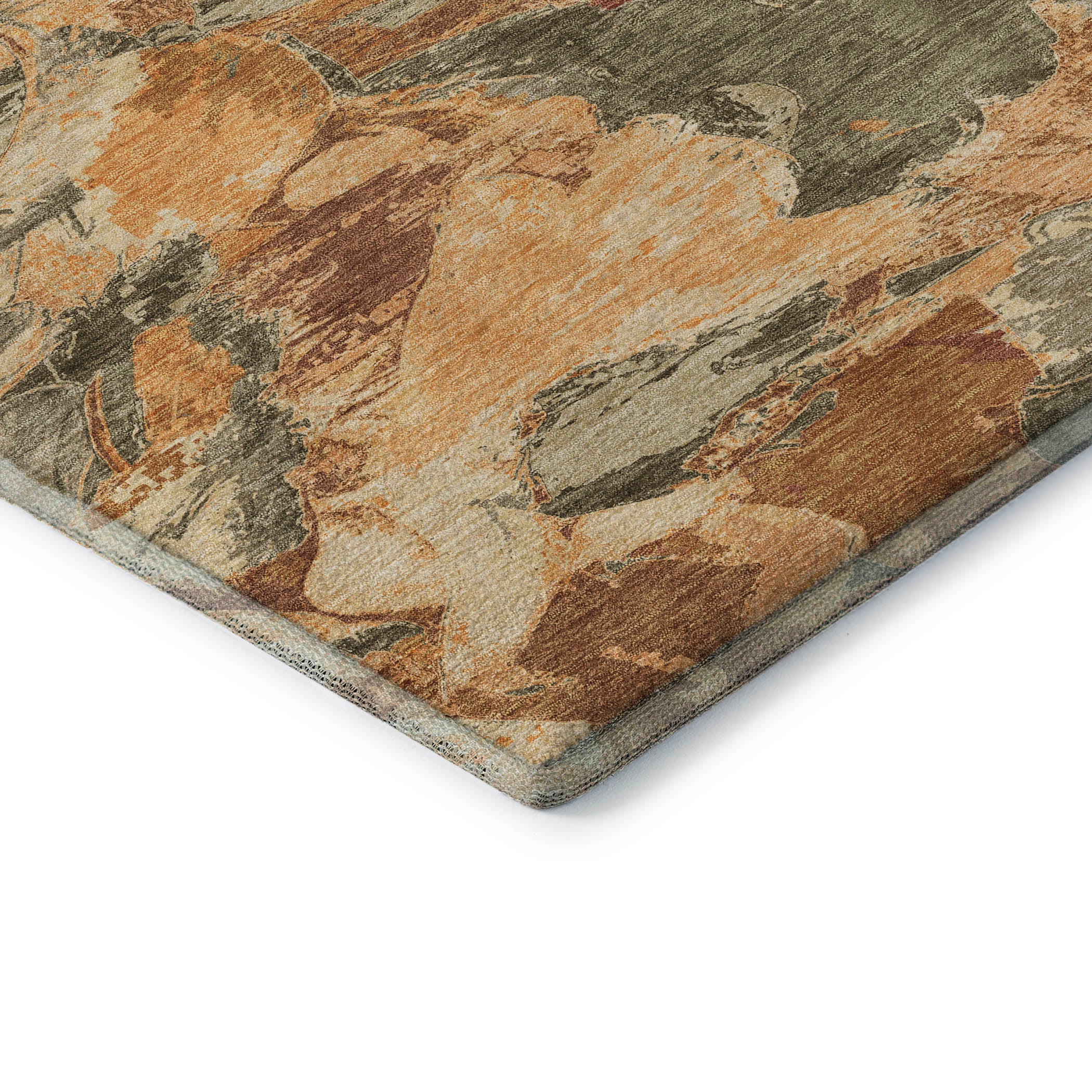 Cusco Machine Washable Transitional Copper Orange Rug 1'8" x 2'6" #shape_Rectangle