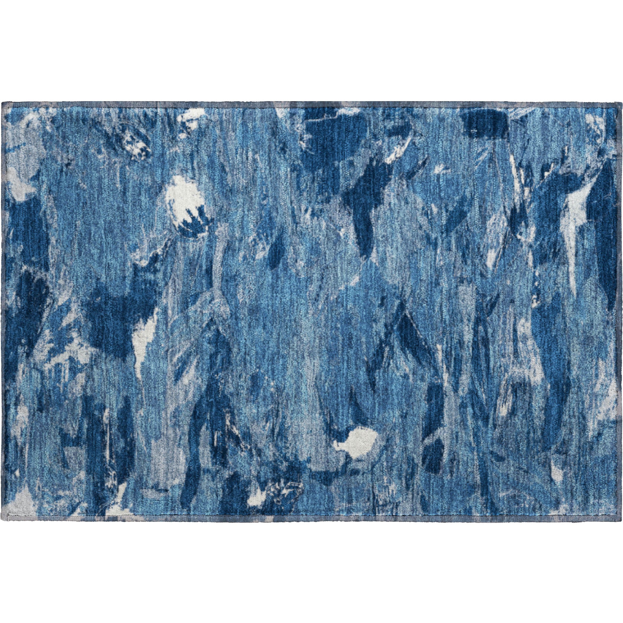Cusco Machine Washable Transitional Navy Blue Rug 1'8" x 2'6" #shape_Rectangle