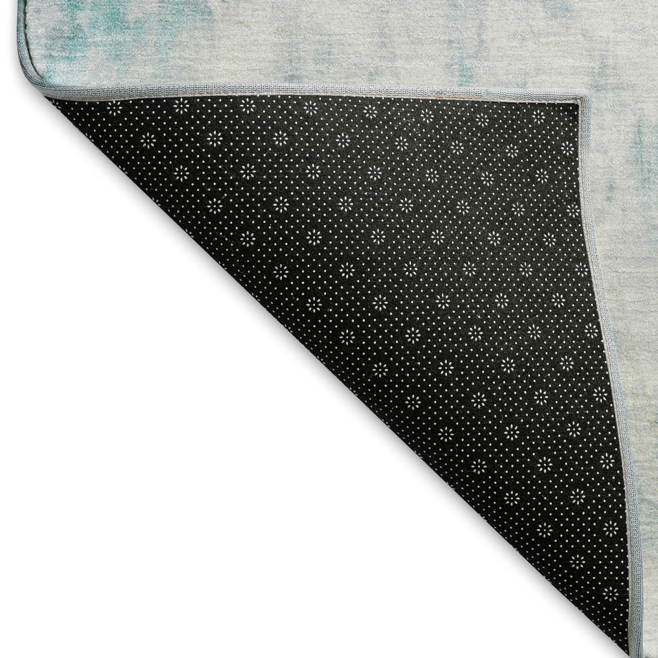 Zanzibar Machine Washable Transitional Teal Rug 1'8" x 2'6" #shape_Rectangle