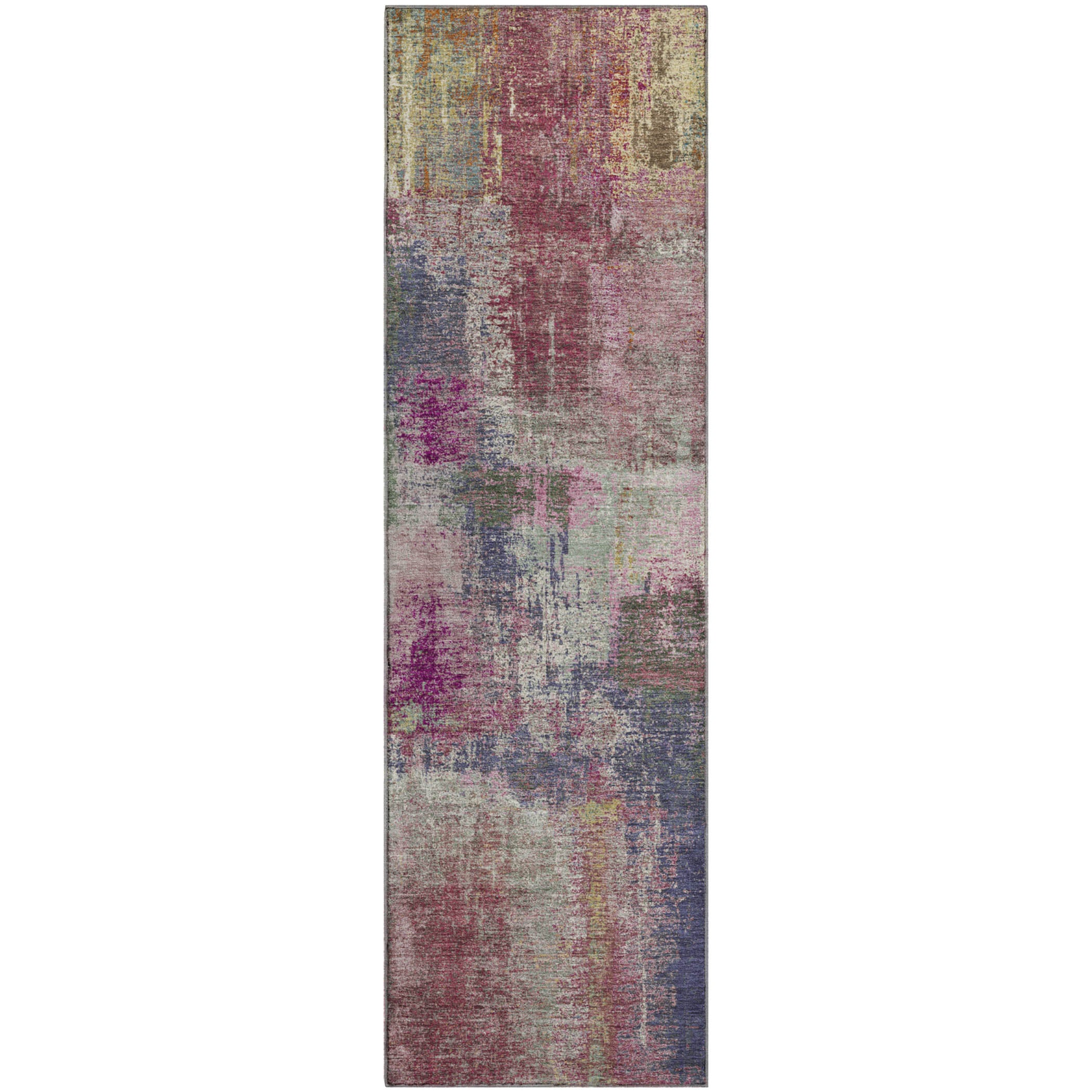 Bern Machine Washable Transitional Blush Pink Rug 2'3" x 7'6" #shape_Runner