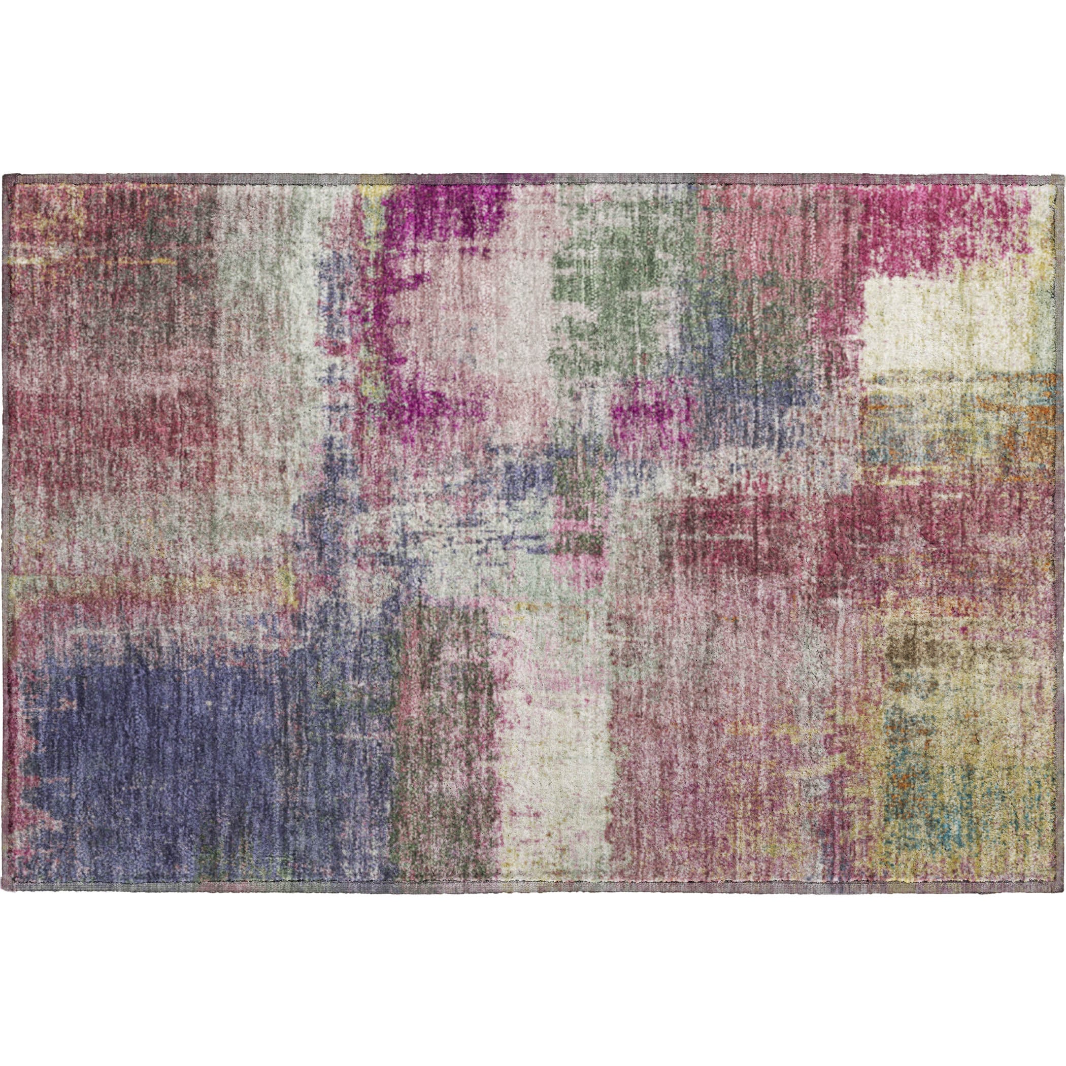 Bern Machine Washable Transitional Blush Pink Rug 1'8" x 2'6" #shape_Rectangle