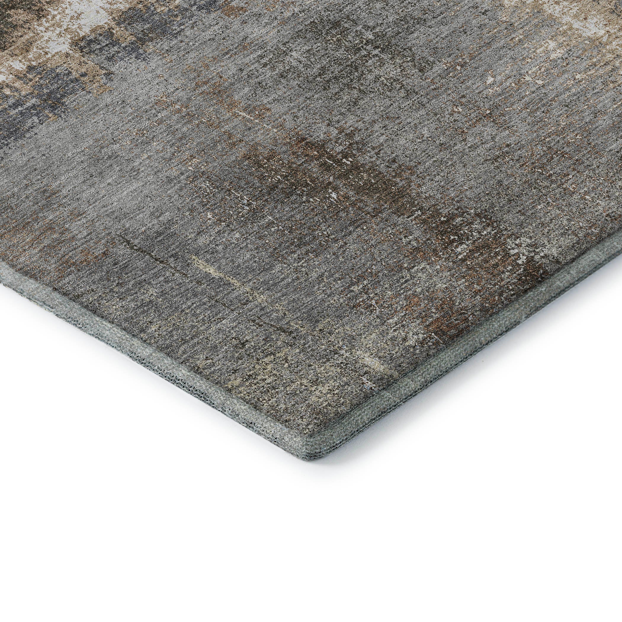 Bern Machine Washable Transitional Khaki Brown Rug 1'8" x 2'6" #shape_Rectangle