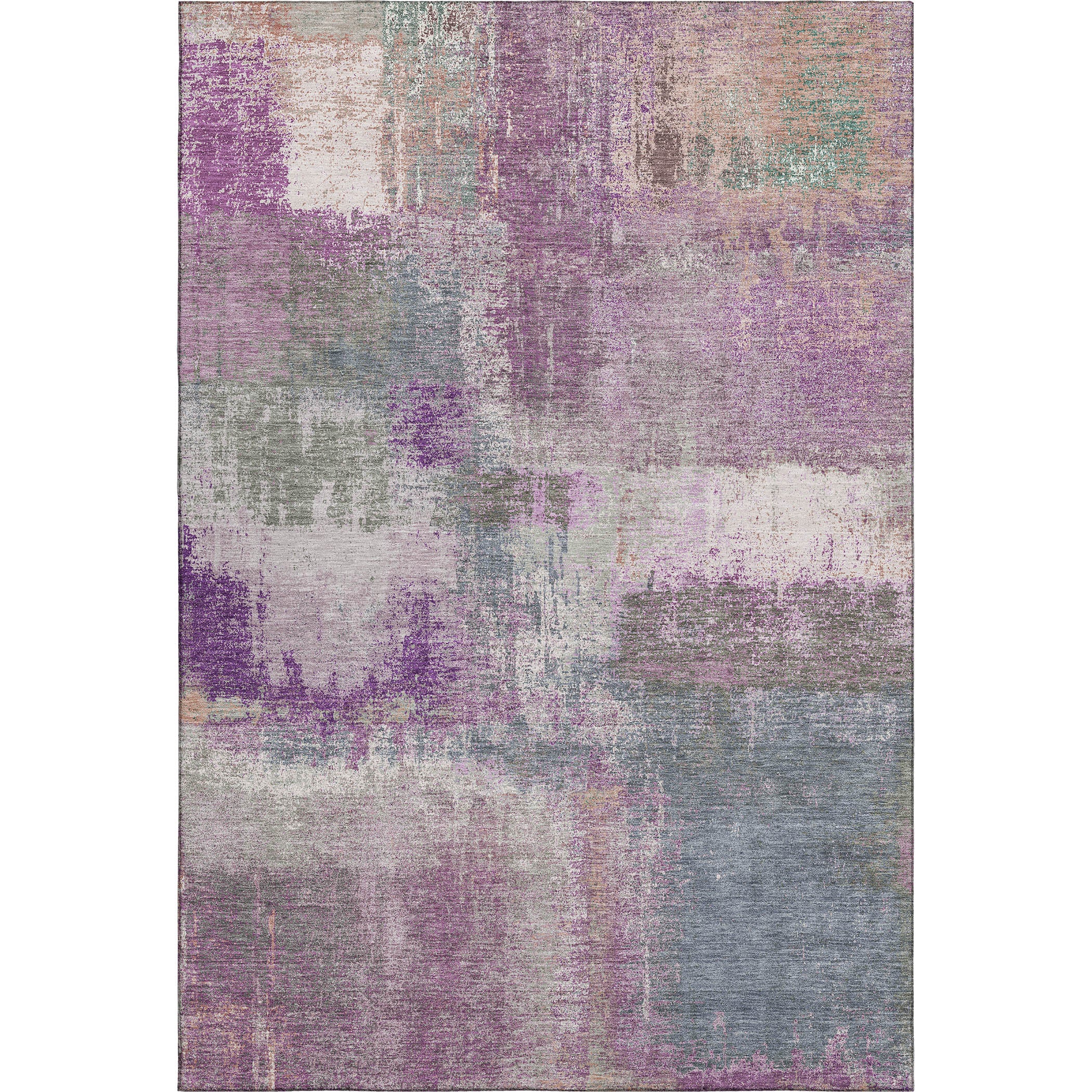 Bern Machine Washable Transitional Lavender Purple Rug 2'6" x 3'10" #shape_Rectangle