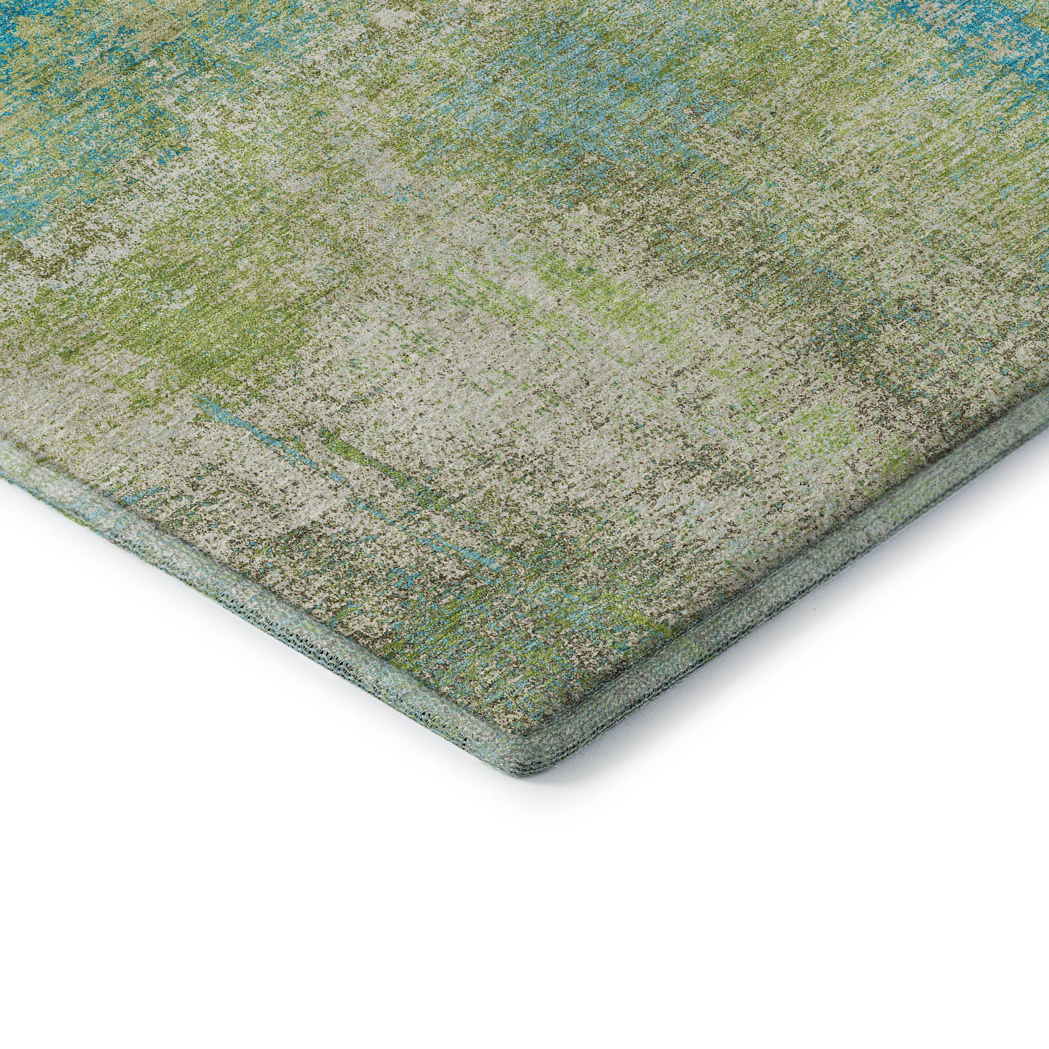 Bern Machine Washable Transitional Lime Green Rug 1'8" x 2'6" #shape_Rectangle